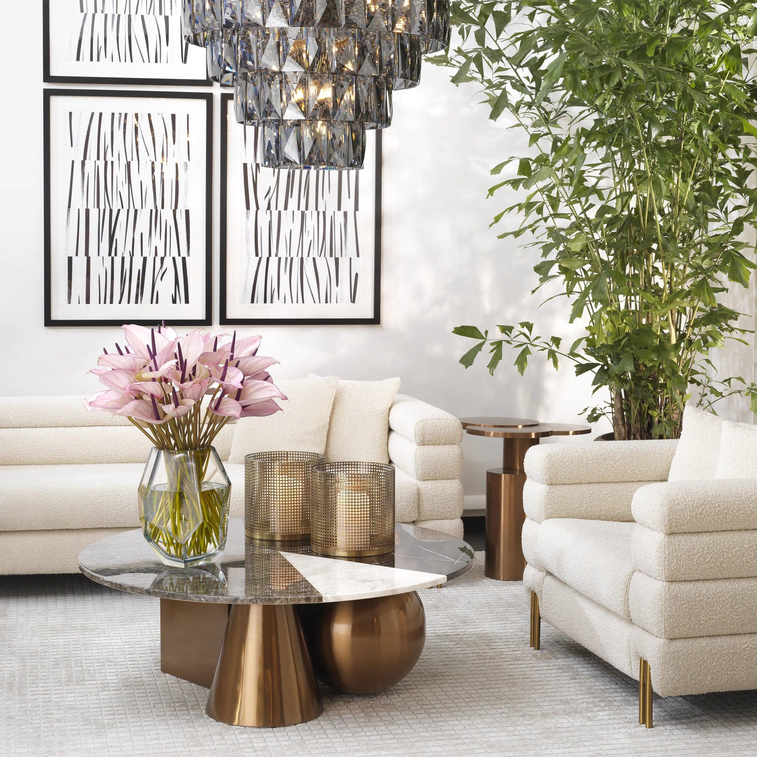 Sofa w tkaninie boucle YORK kremowy Eichholtz Eye on Design