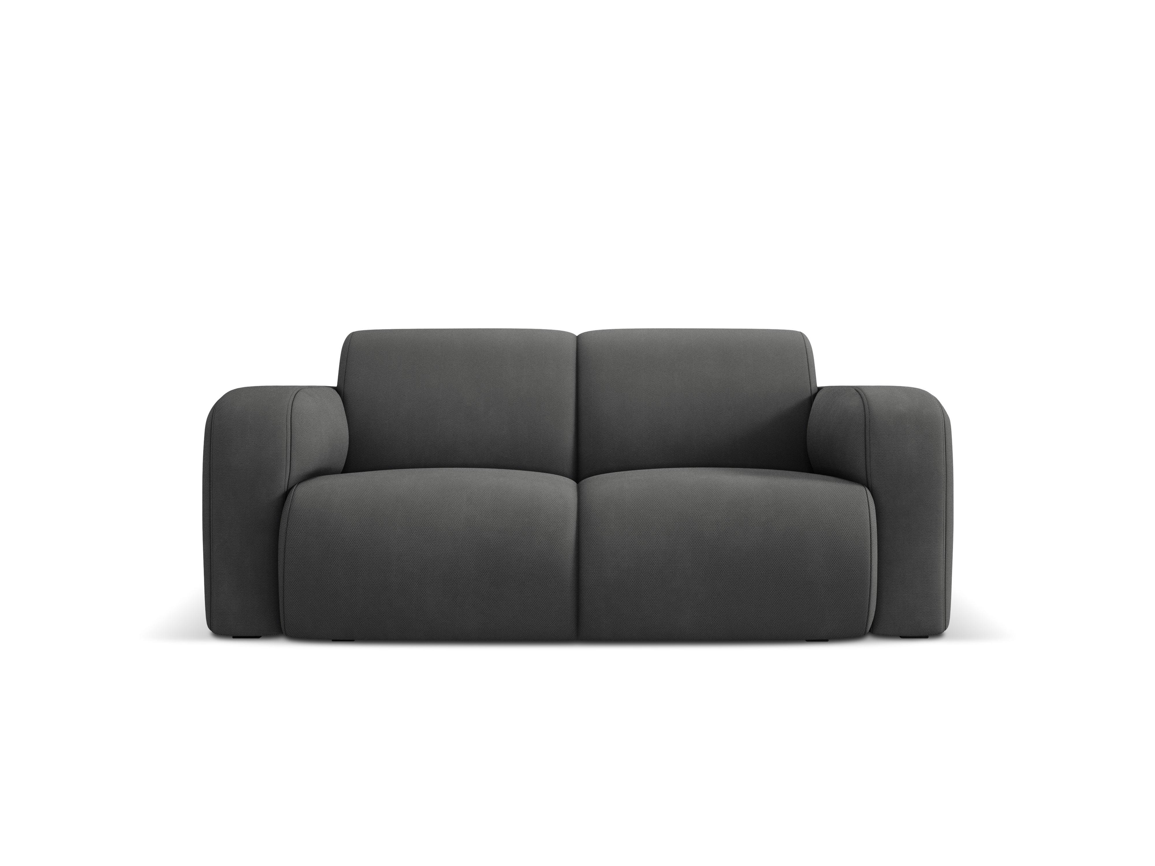 Sofa w tkaninie chenillowej 2-osobowa LOLA ciemnoszary Windsor & Co Eye on Design