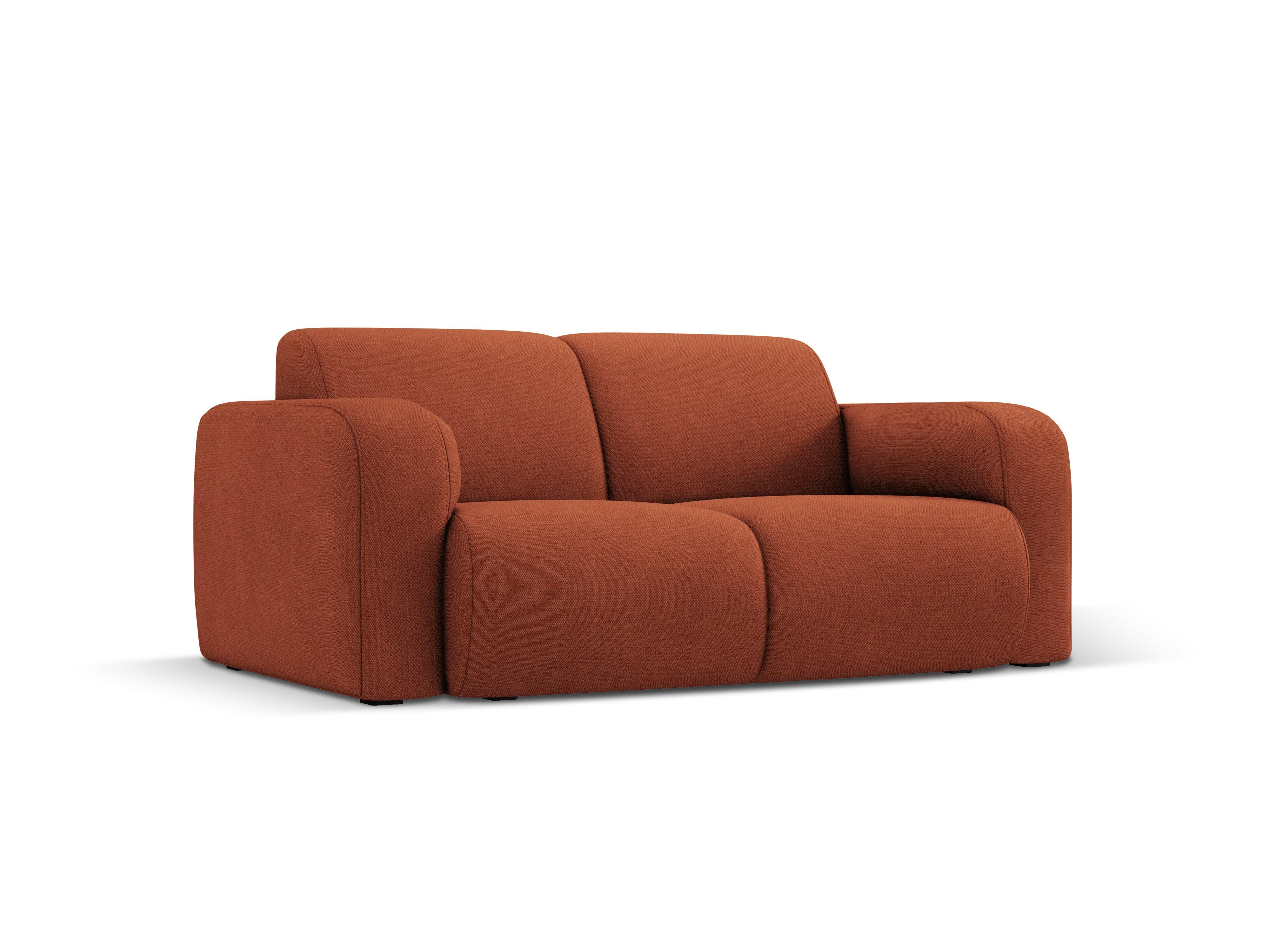 Sofa w tkaninie chenillowej 2-osobowa LOLA pomarańczowy Windsor & Co Eye on Design