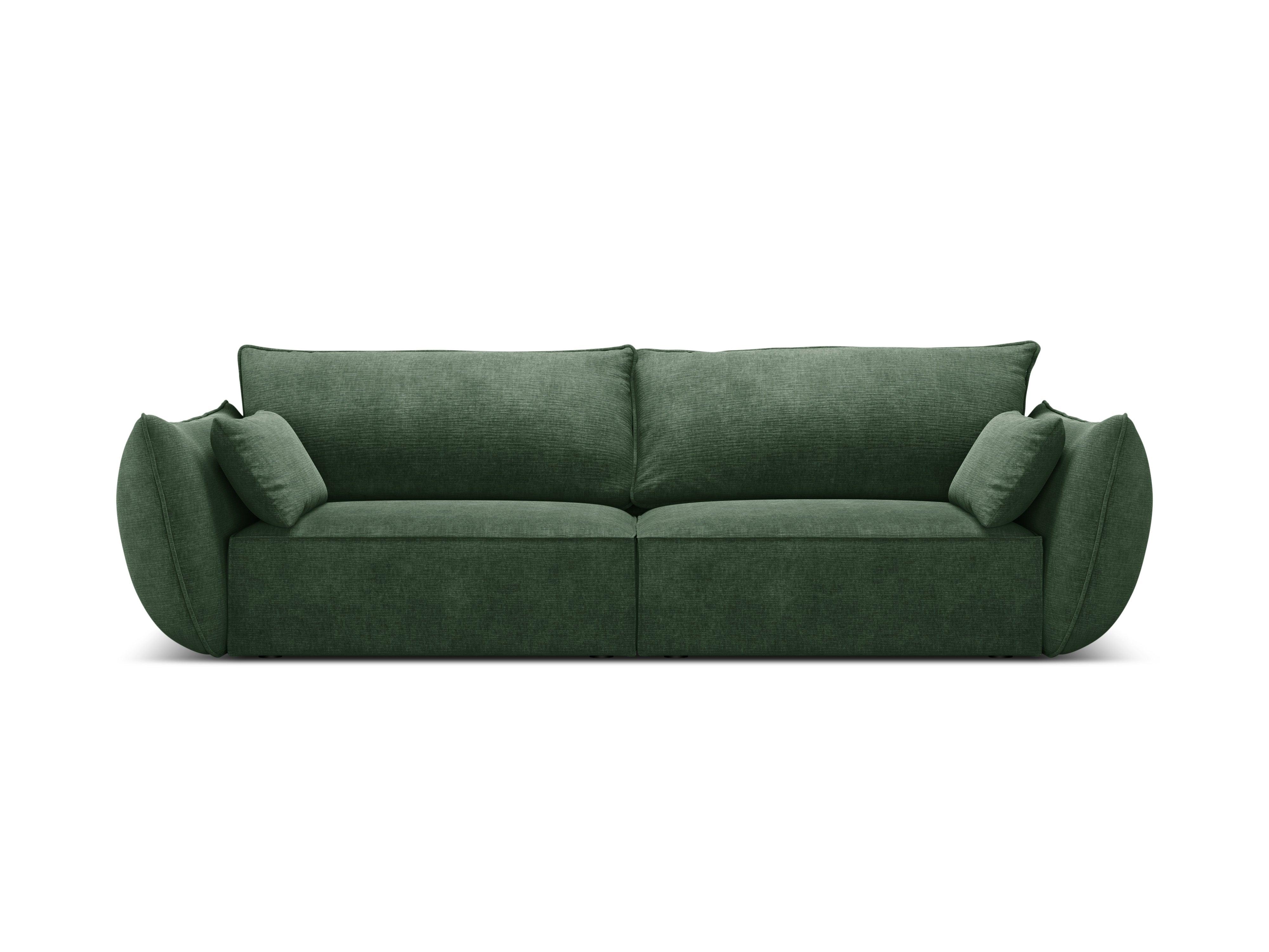 Sofa w tkaninie szenilowej 3-osobowa VANDA butelkowa zieleń Mazzini Sofas Eye on Design