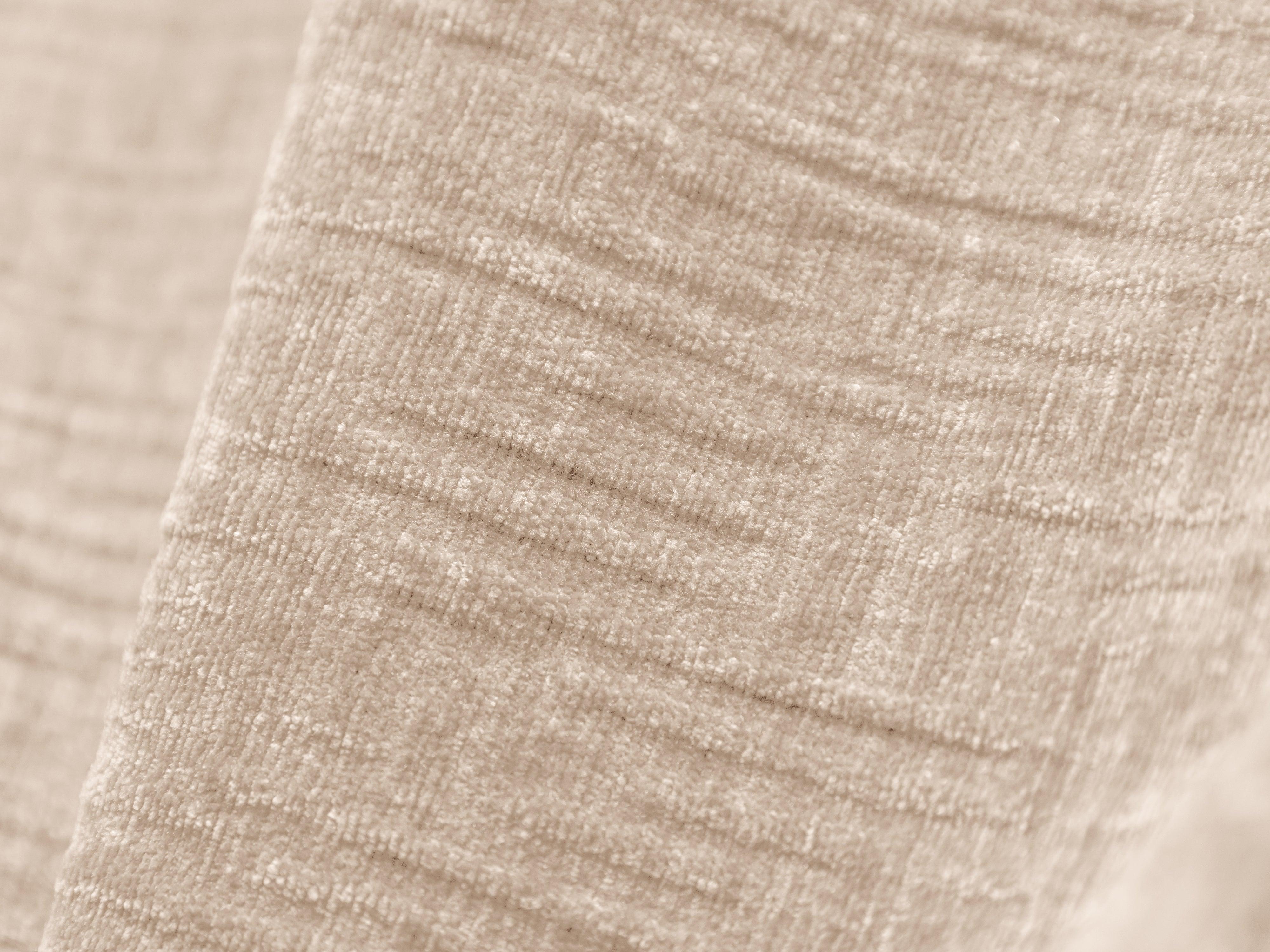 Sofa w tkaninie szenilowej lewostronna otwarta VANDA beżowy Mazzini Sofas Eye on Design