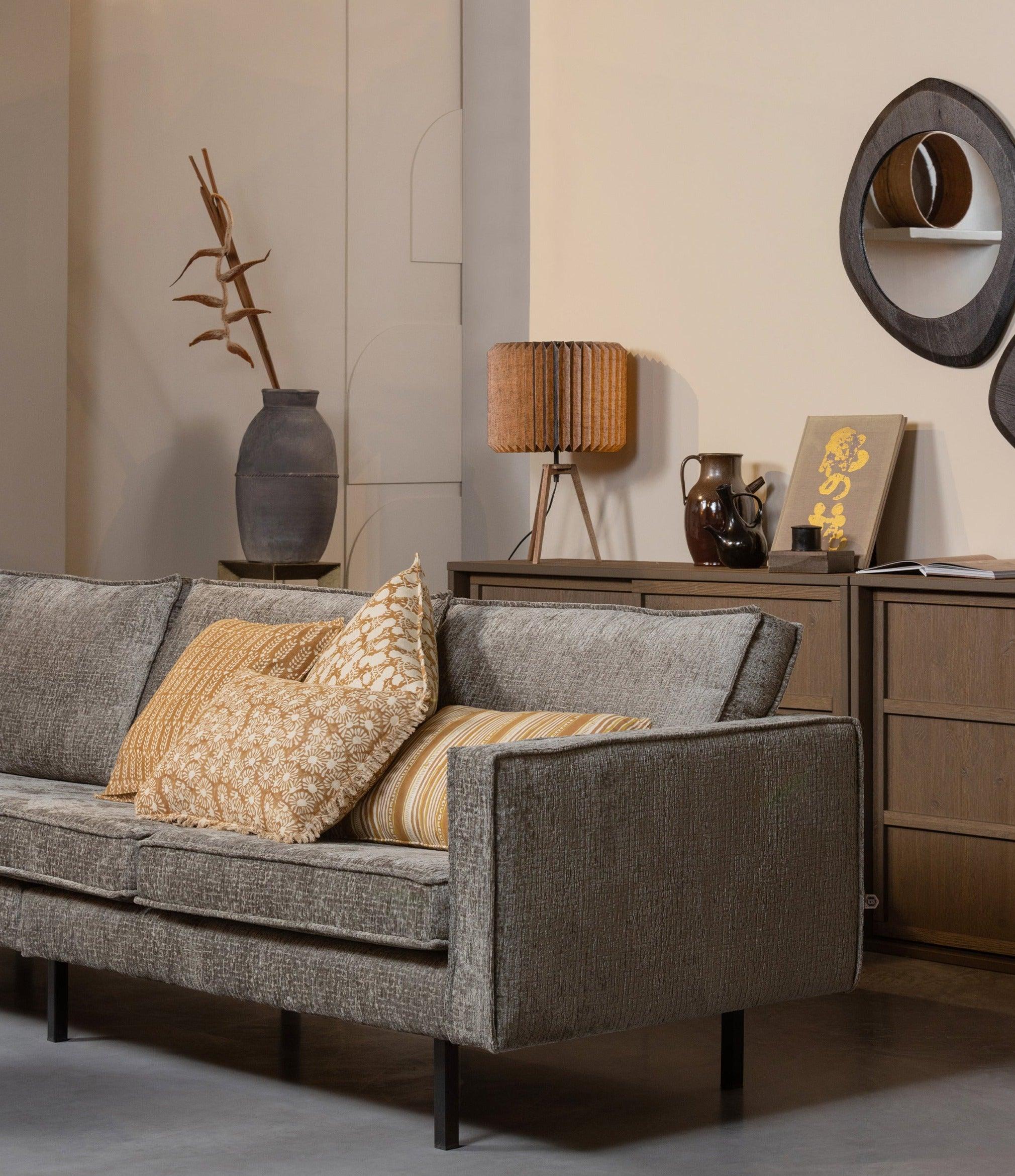 Sofa welurowa 3-osobowa RODEO beżowy Be Pure Eye on Design