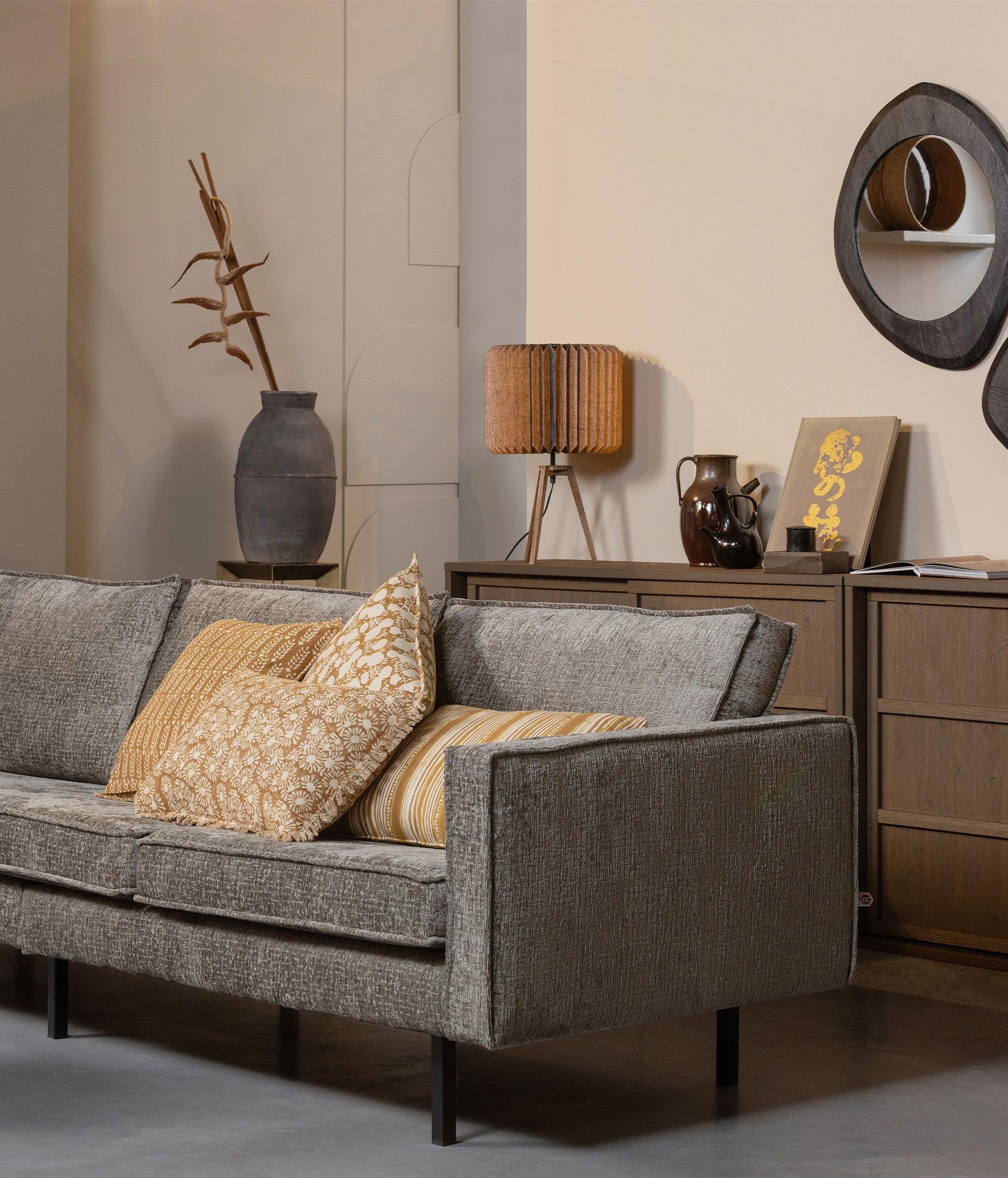 Sofa welurowa 3-osobowa RODEO brązowy Be Pure Eye on Design
