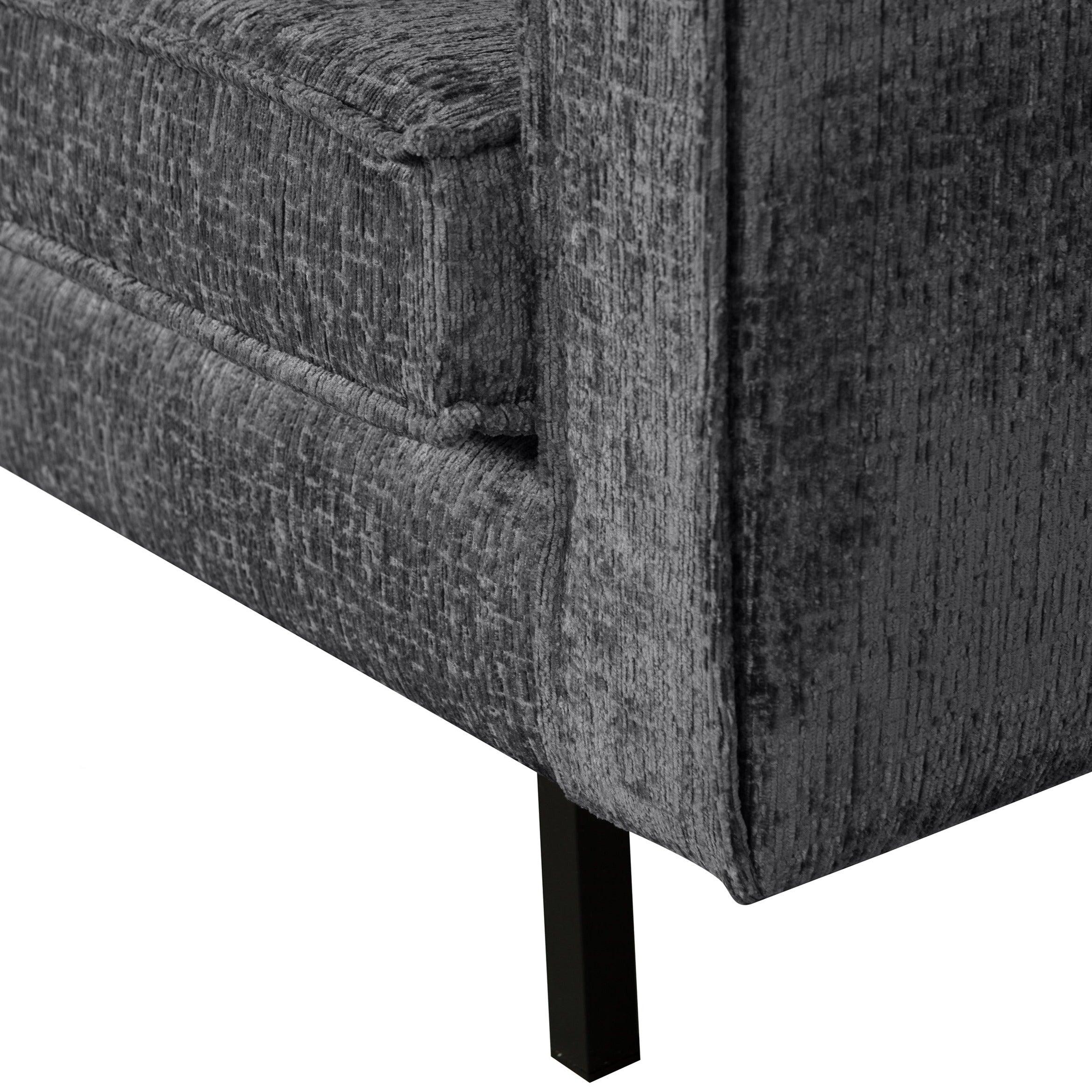 Sofa welurowa 3-osobowa RODEO ciemnoszary Be Pure Eye on Design