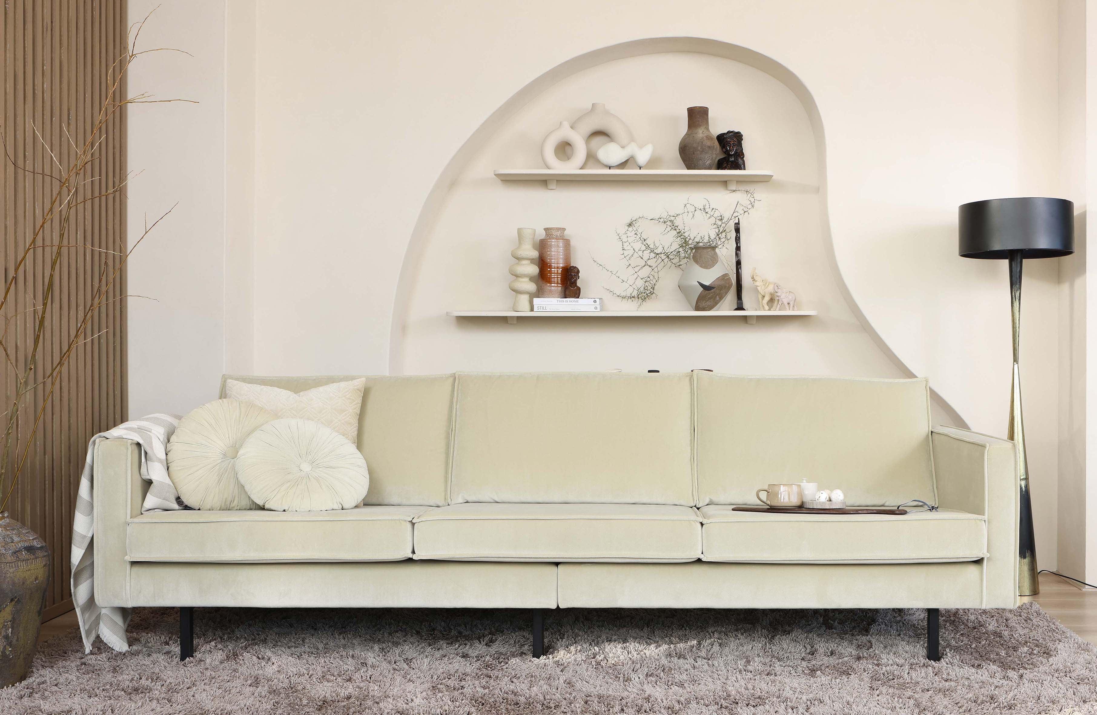 Sofa welurowa 3-osobowa RODEO szarozielony Be Pure Eye on Design