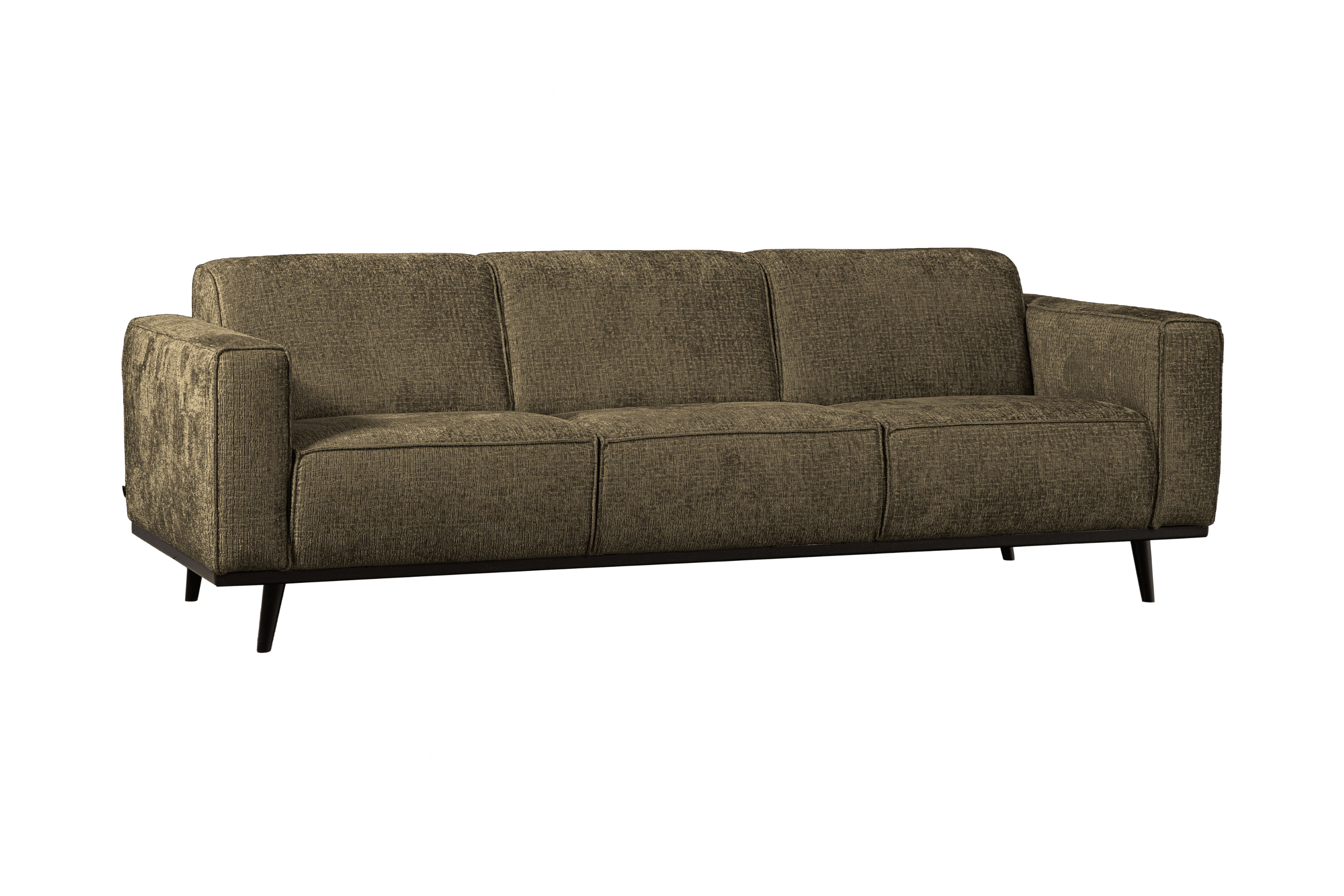 Sofa welurowa 3-osobowa STATEMENT STRUCTURE ciemnozielony Be Pure Eye on Design