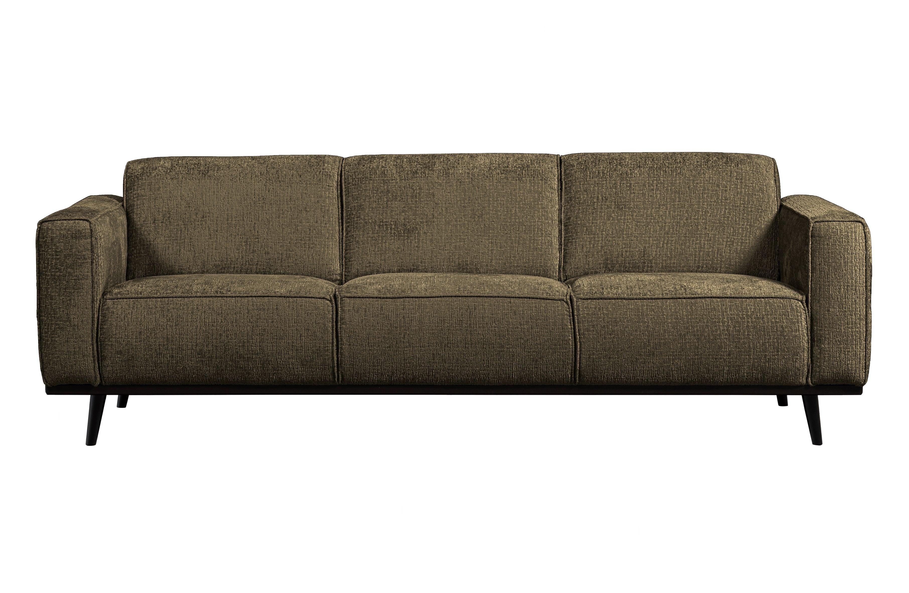 Sofa welurowa 3-osobowa STATEMENT STRUCTURE ciemnozielony Be Pure Eye on Design