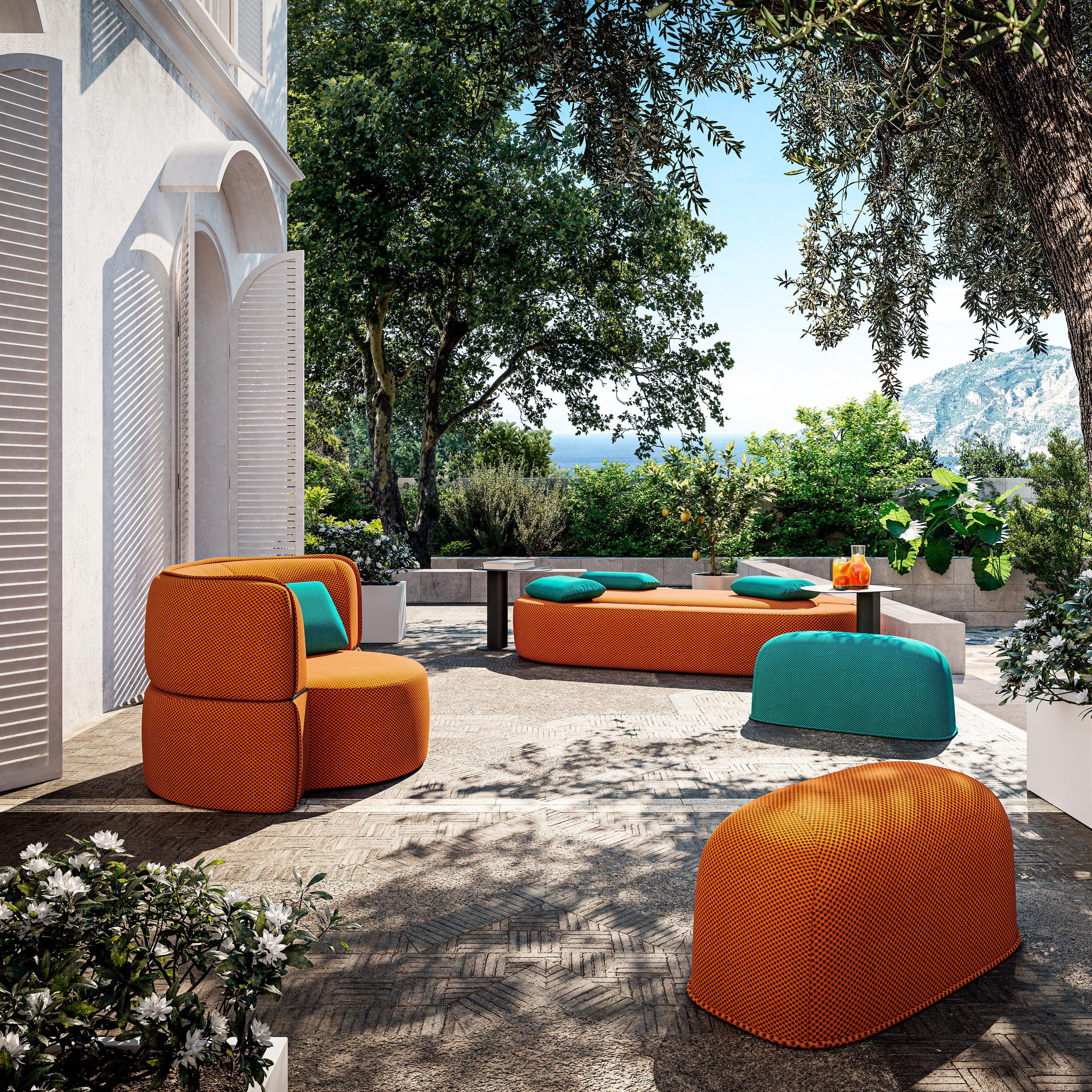 Sofa zewnętrzna rozkładana SOFT ISLAND morski Liu Jo Living Eye on Design