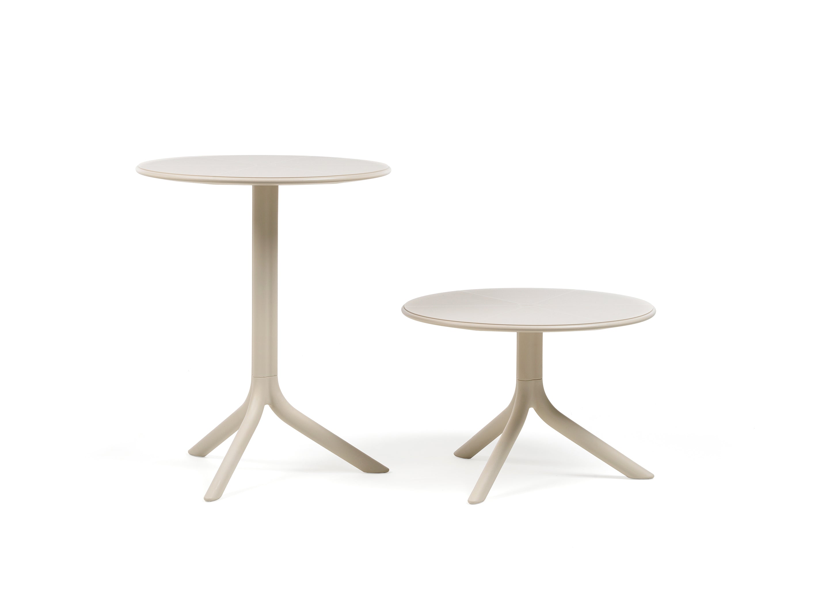 Round Outdoor Table with Height Adjustment SPRITZ Beige