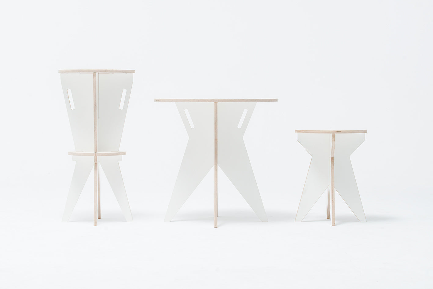 Biely stoliček ST STOOL