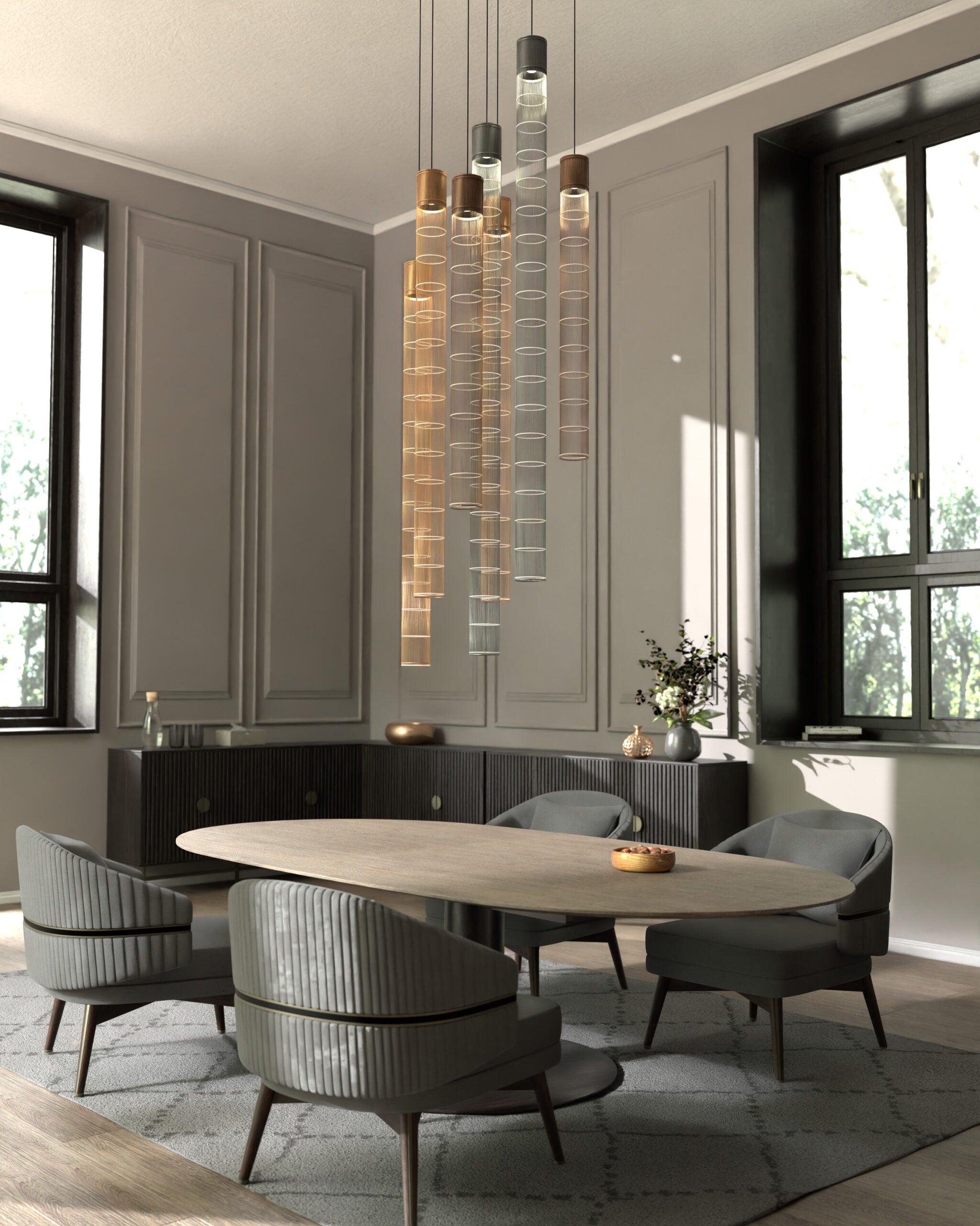 Závesná lampa STELAR sieť