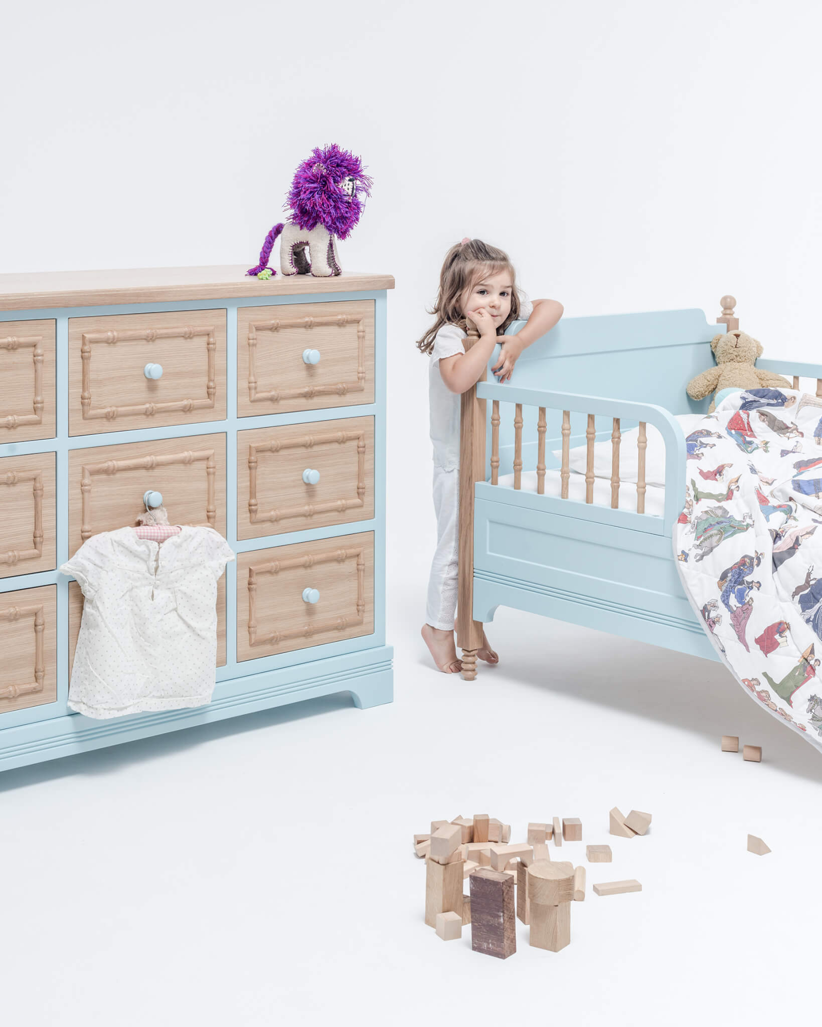 SOFIA 9 Chest of Drawers Blue