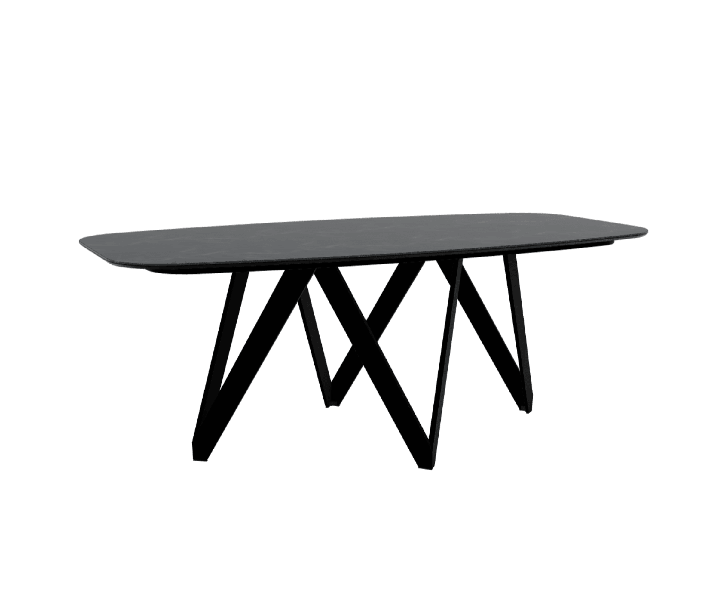Stół CARTESIO czarny marmur z metalową podstawą Calligaris 200 cm matowa czerń Eye on Design