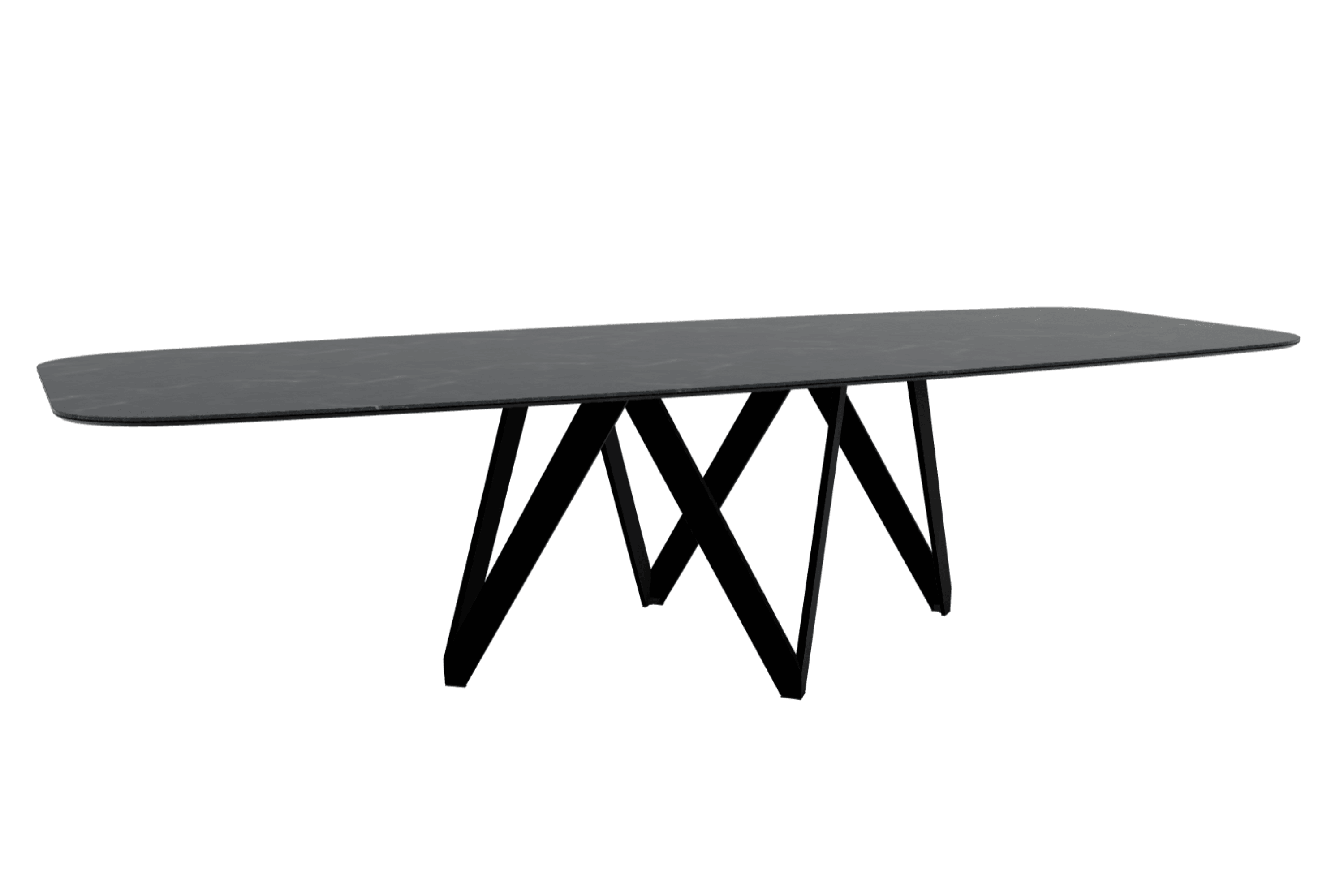 Stół CARTESIO czarny marmur z metalową podstawą Calligaris 300 cm matowa czerń Eye on Design