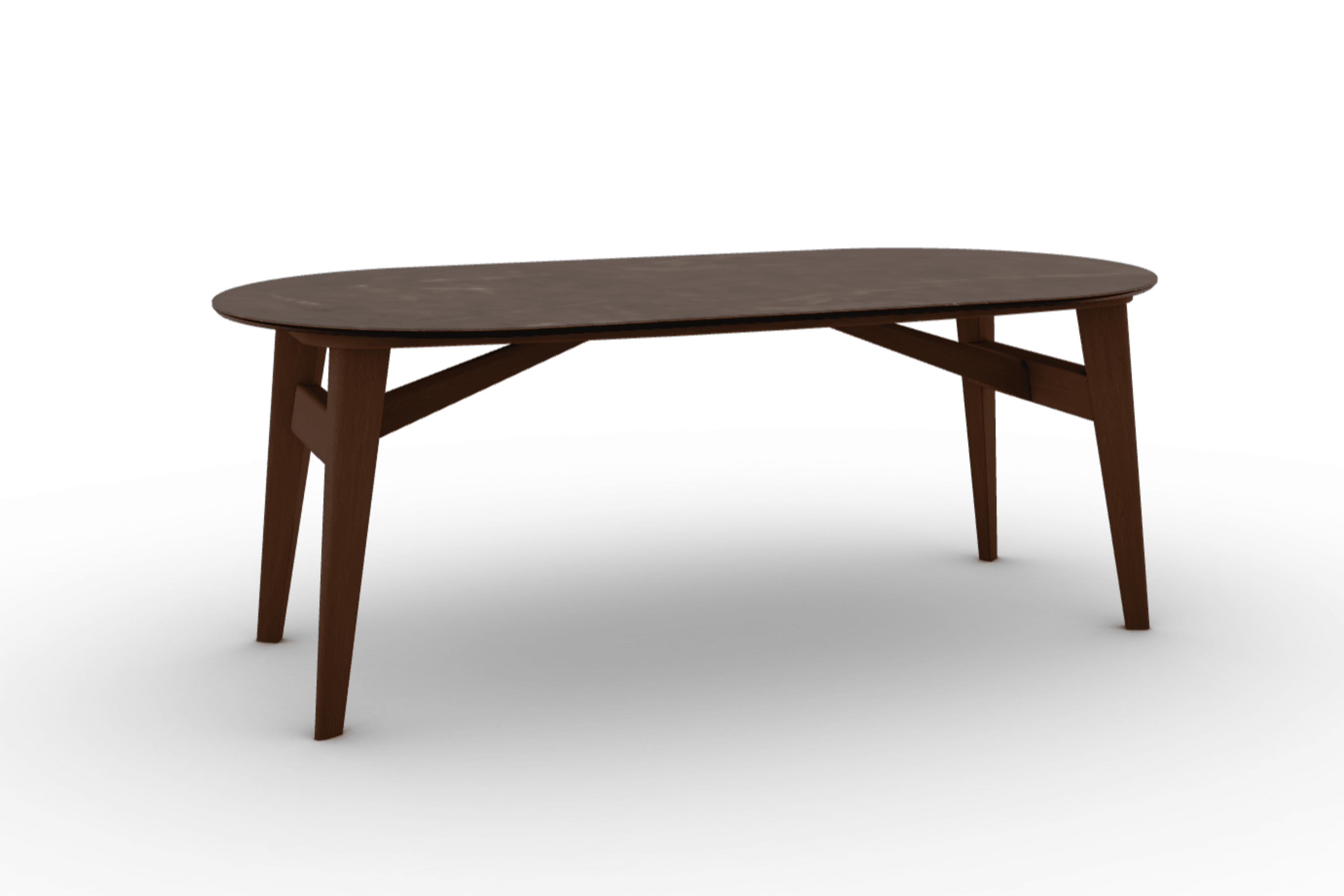 Stół elipsa ABREY brązowa ceramika Calligaris Eye on Design