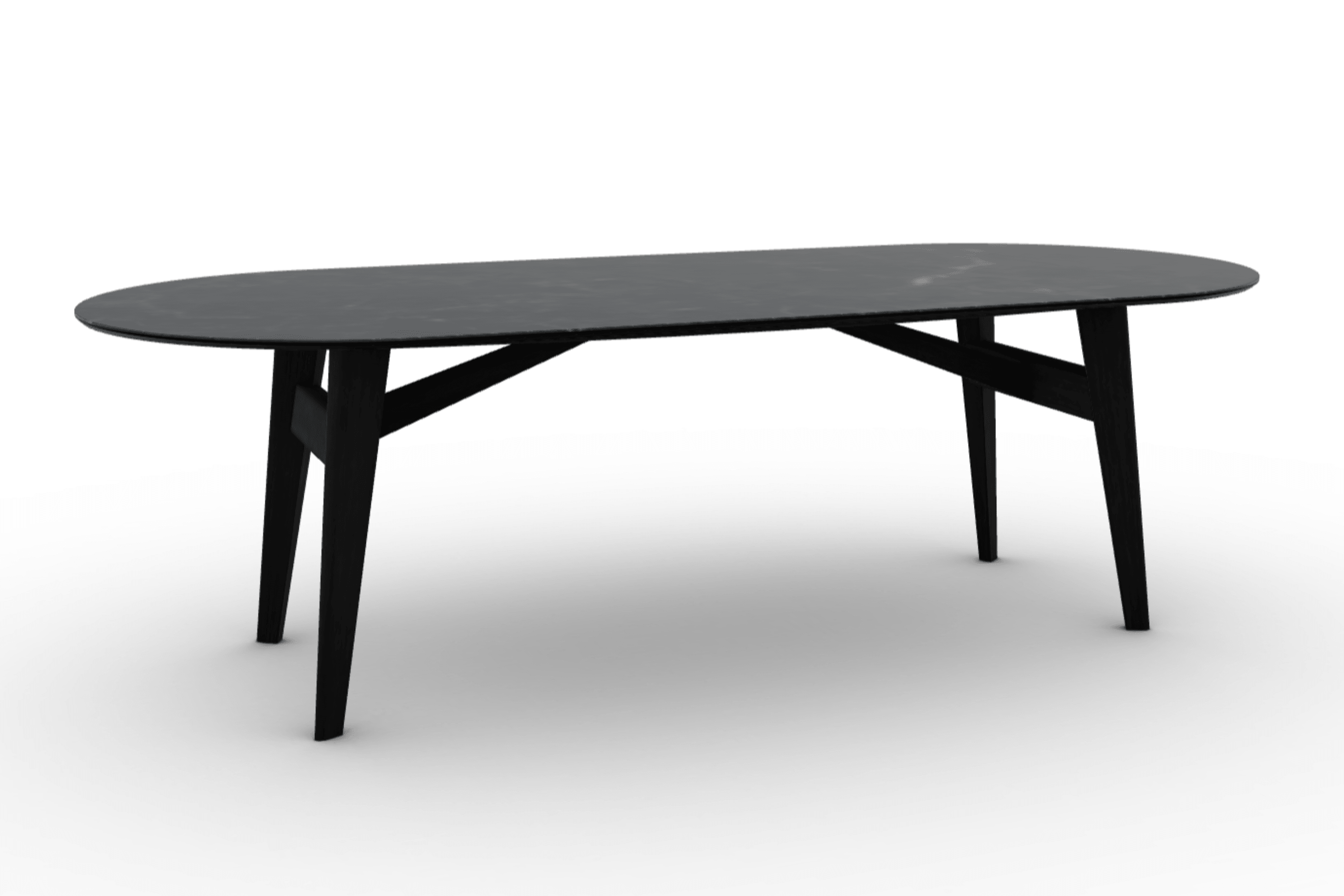 Stół elipsa ABREY czarny marmur Calligaris Eye on Design