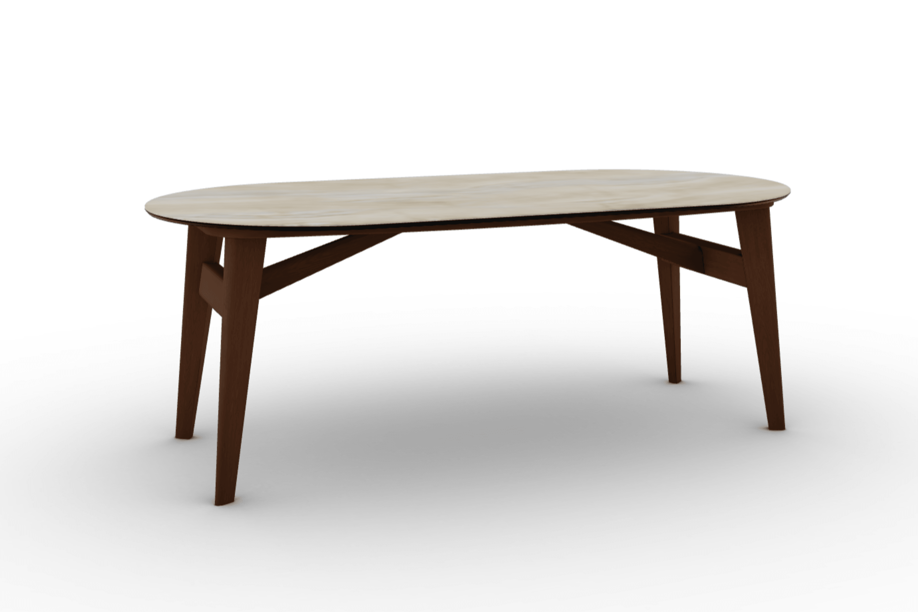 Stół elipsa ABREY piaskowy marmur Calligaris Eye on Design