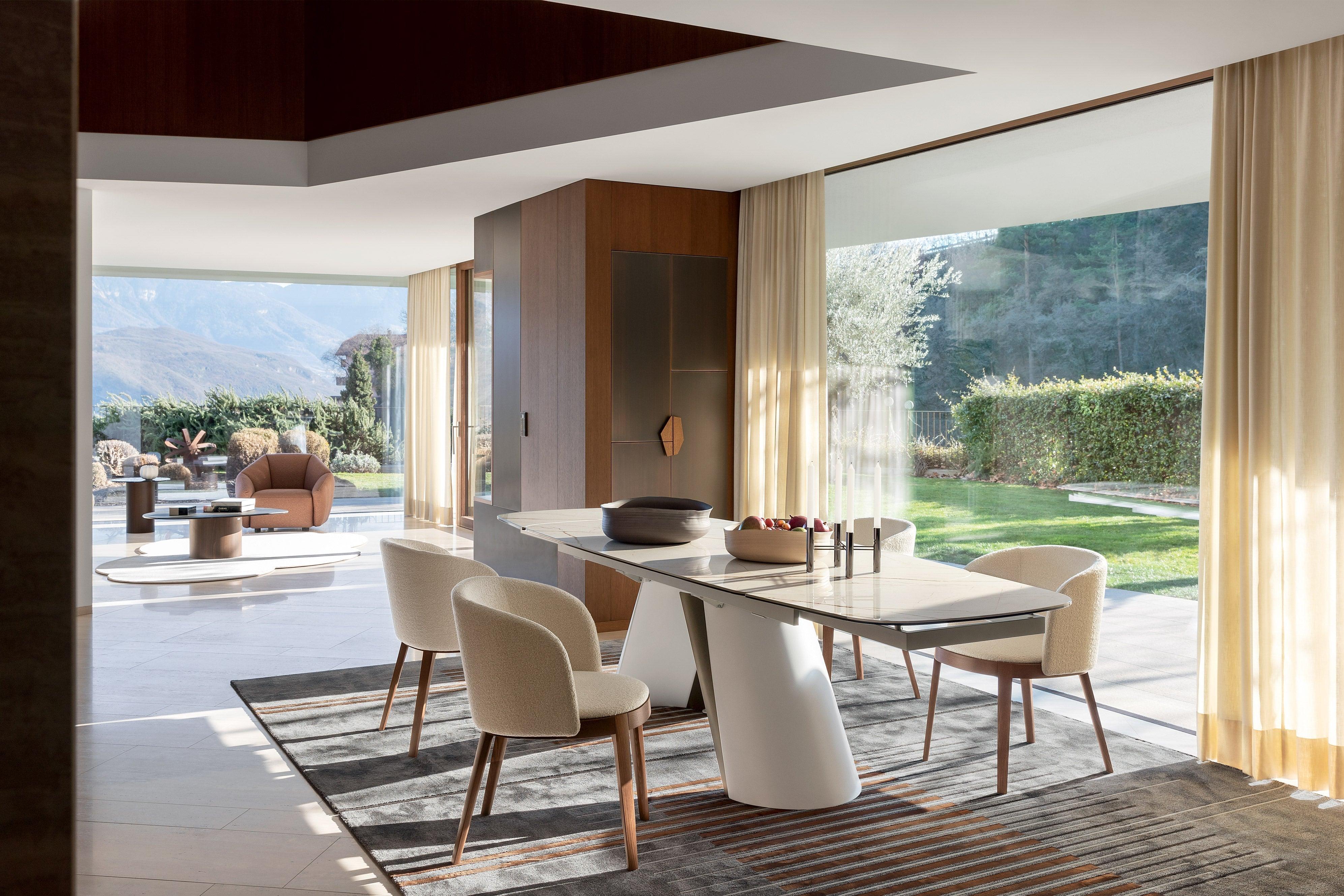 Stół elipsa rozkładany APIAN ciemnoszara ceramika Calligaris Eye on Design