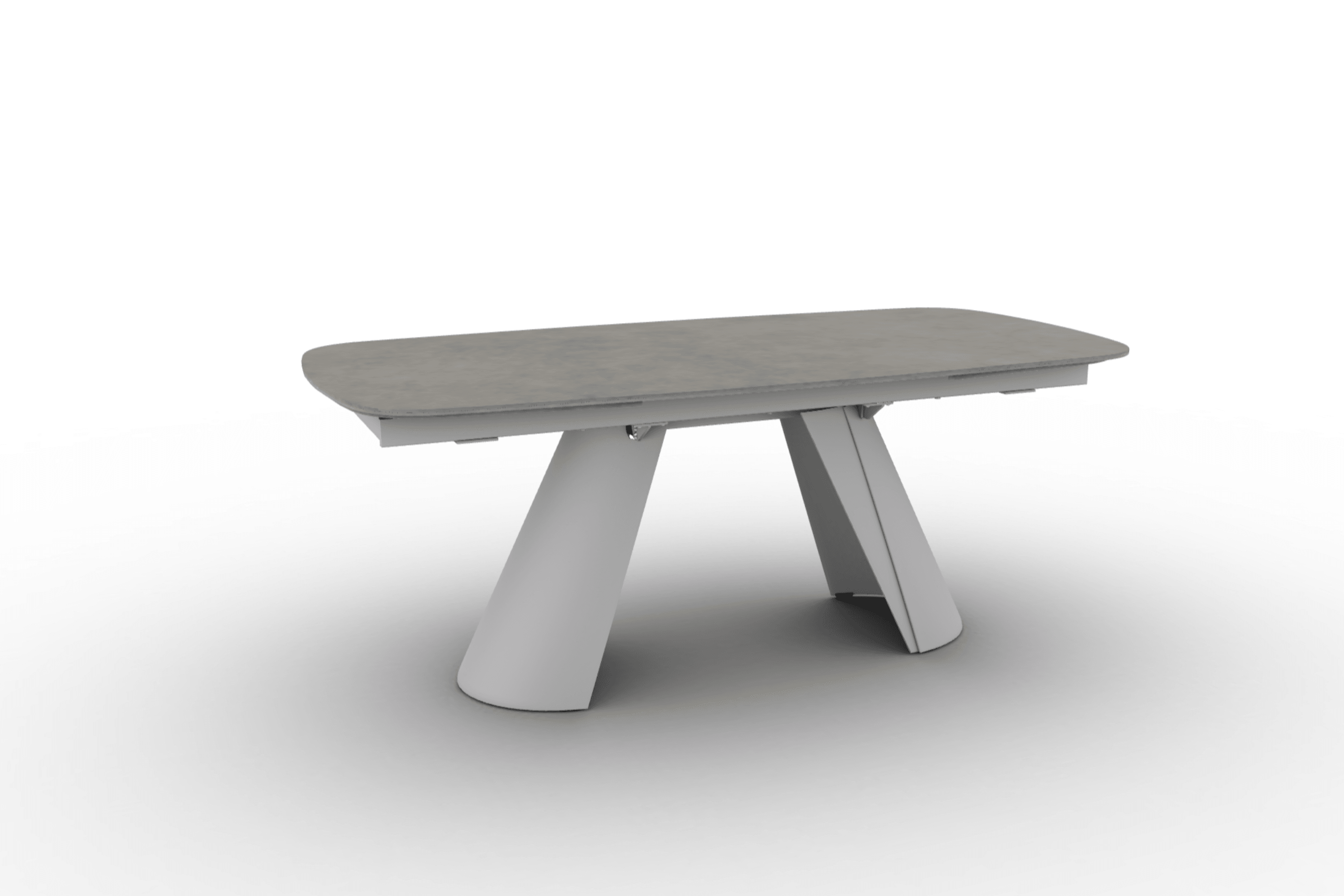 Stół elipsa rozkładany APIAN jasnoszara ceramika Calligaris matowa biel matowa biel Eye on Design