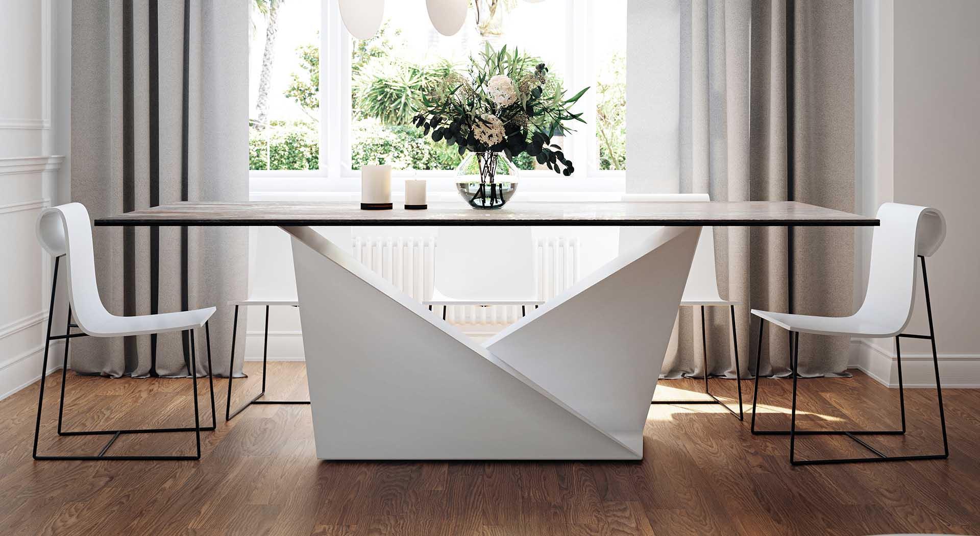 Stół FOLDS beżowy blat Liu Jo Living Eye on Design