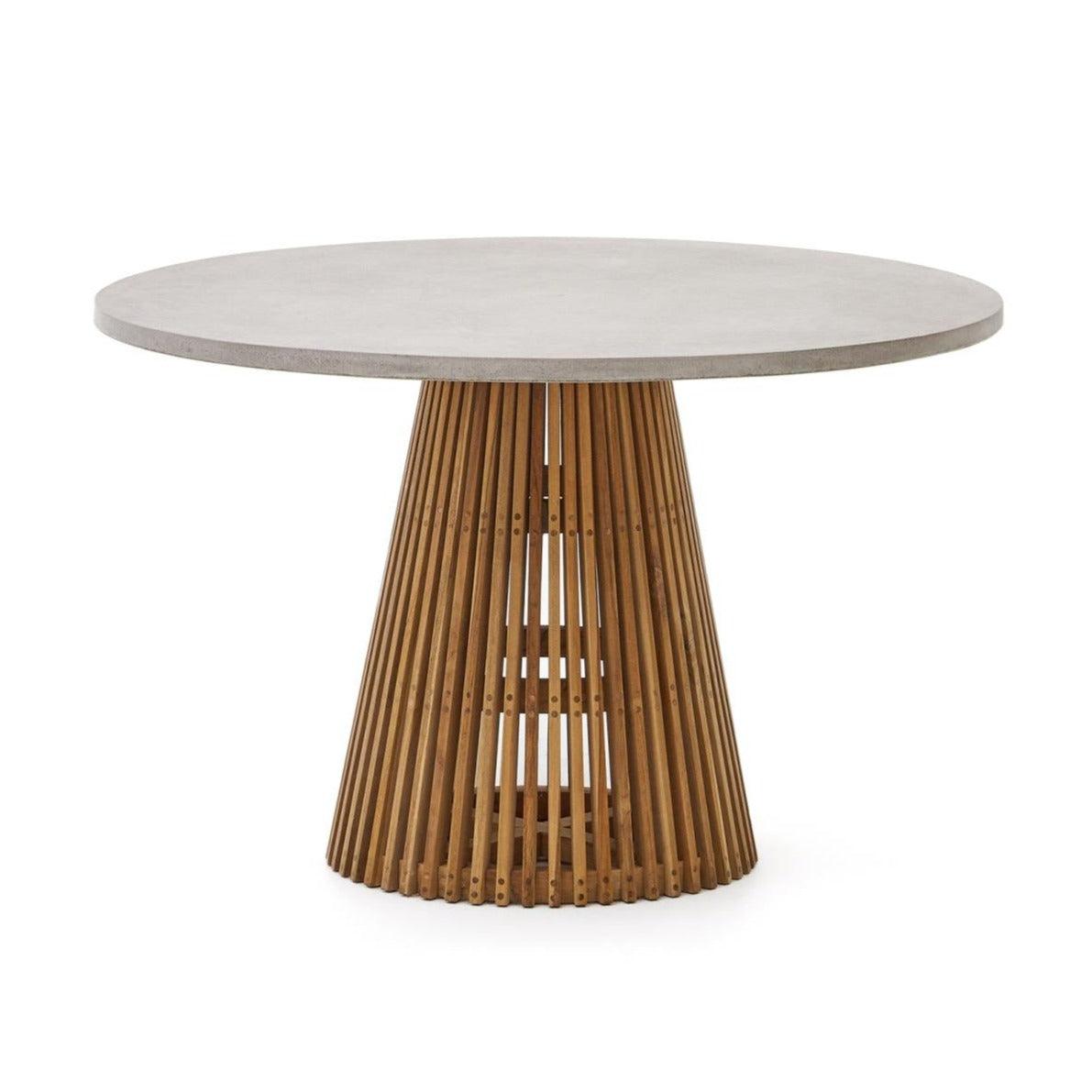 Stół ogrodowy ALCAUFAR szary cement La Forma 120 cm Eye on Design