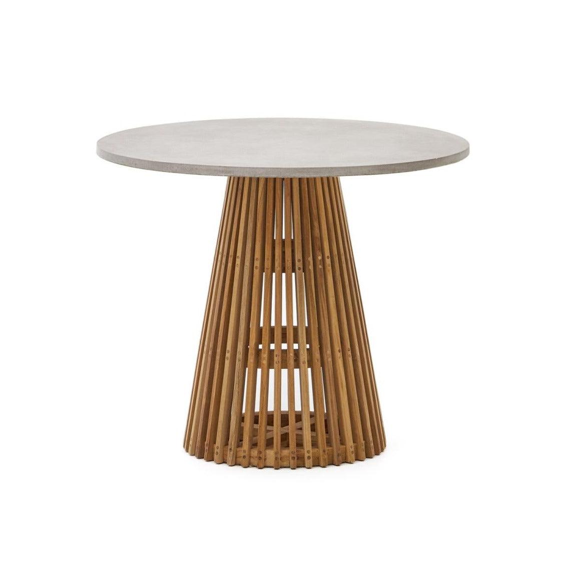 Stół ogrodowy ALCAUFAR szary cement La Forma 90 cm Eye on Design