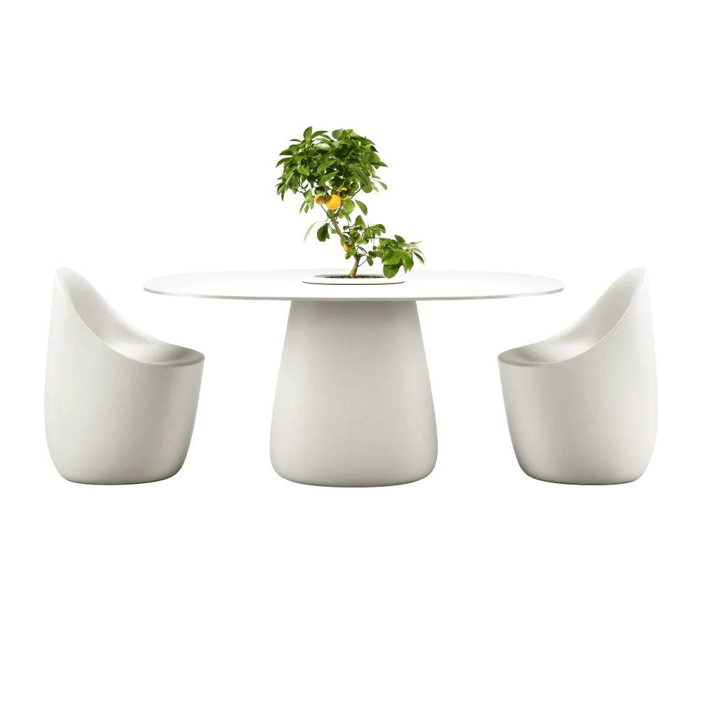 Stół ogrodowy z pojemnikiem COBBLE biały Qeeboo Eye on Design