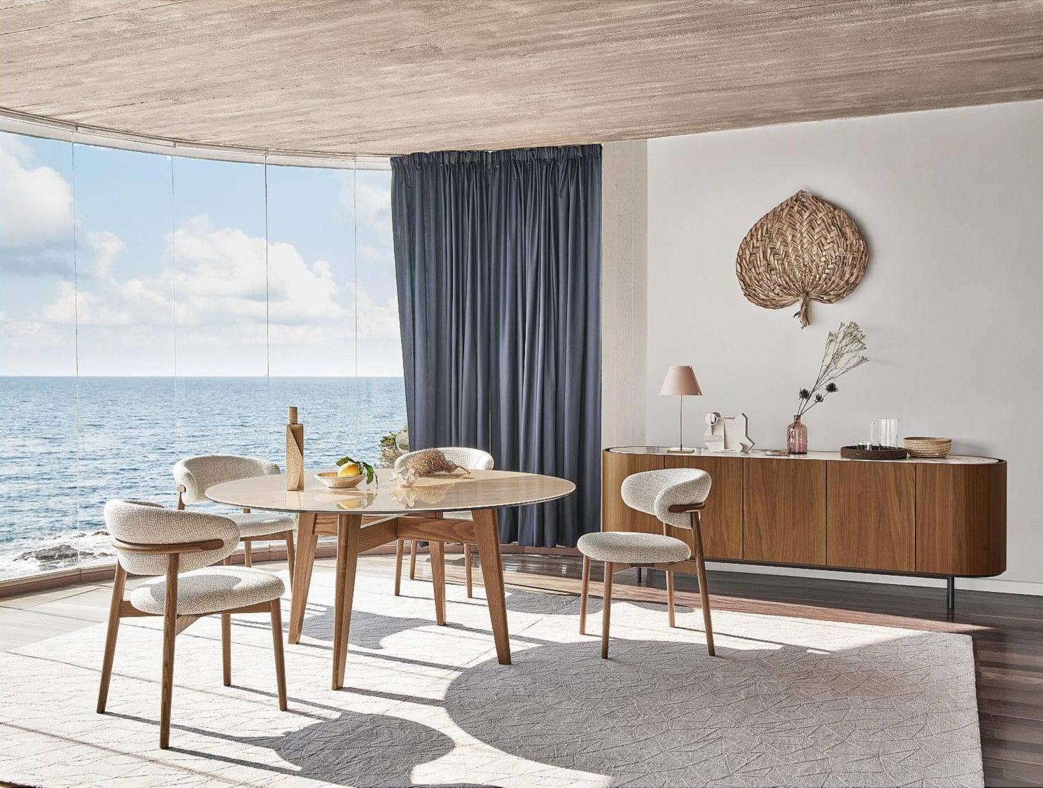 Stół okrągły ABREY antracytowy marmur Calligaris Eye on Design