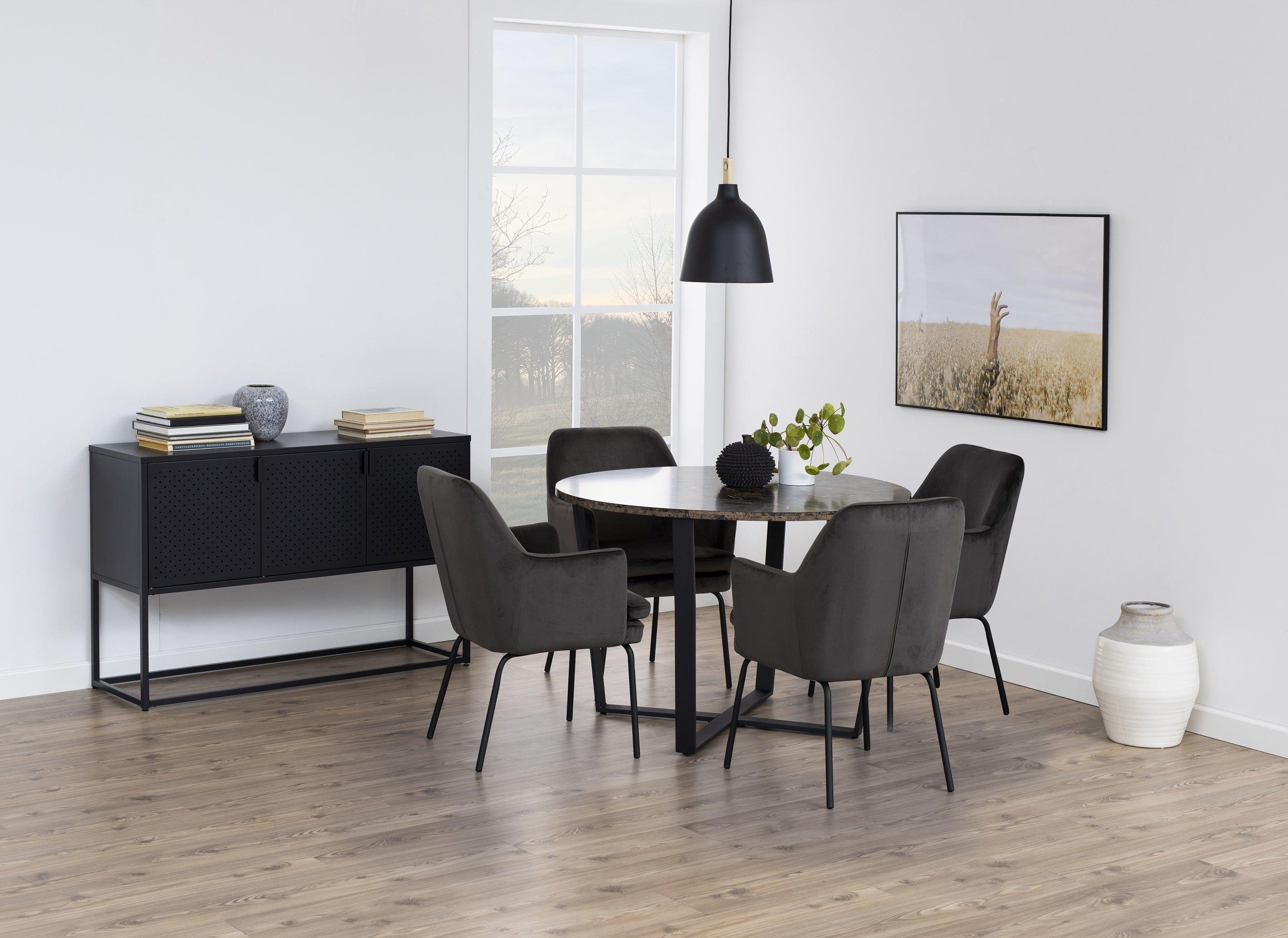 Stół okrągły AMBLE brązowy marmur Home Essentials Eye on Design