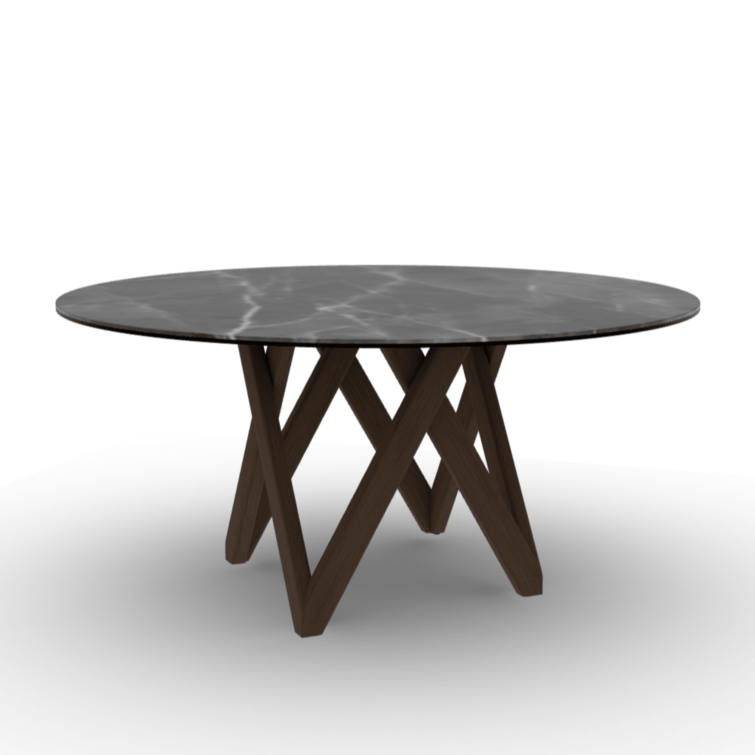 Stół okrągły CARTESIO antracytowy marmur Calligaris Eye on Design