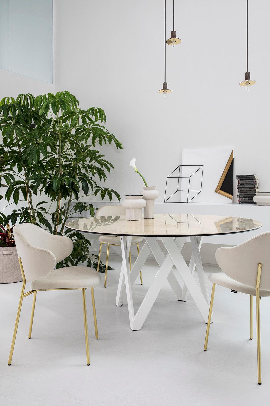 Stół okrągły CARTESIO cement Calligaris Eye on Design