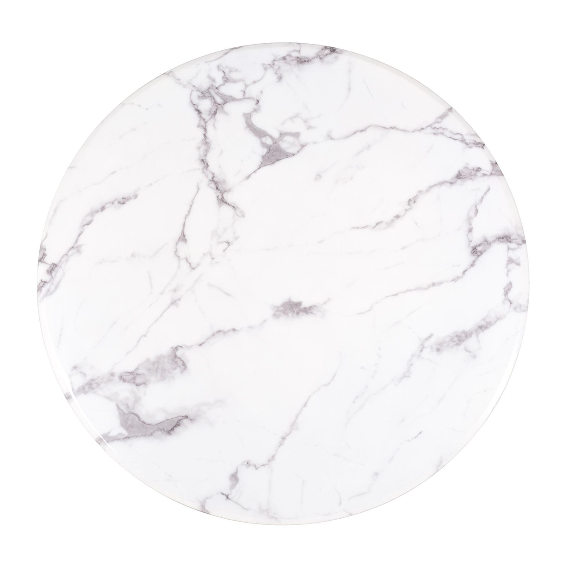 Stół okrągły DEGAS biały z czarną podstawą Richmond Interiors Eye on Design