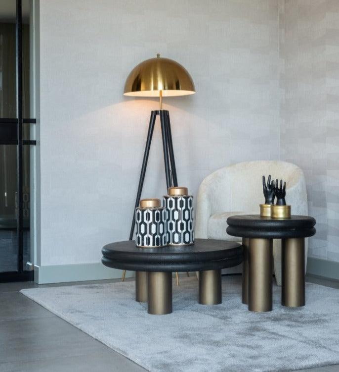 Stół okrągły MACARON mosiądz Richmond Interiors Eye on Design