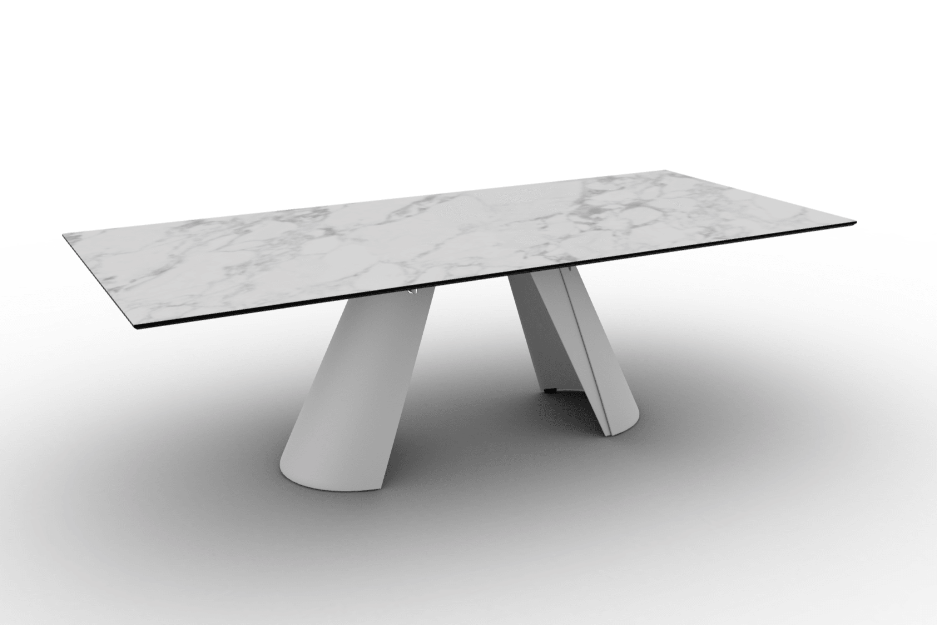 Stół prostokątny APIAN biały marmur Calligaris matowa biel matowa biel Eye on Design