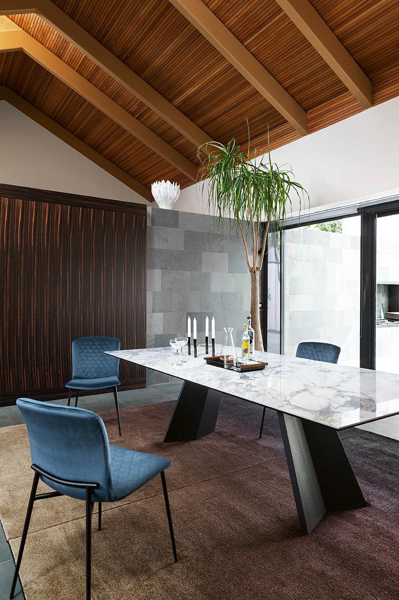 Stół prostokątny ICARO złoty marmur Calligaris Eye on Design