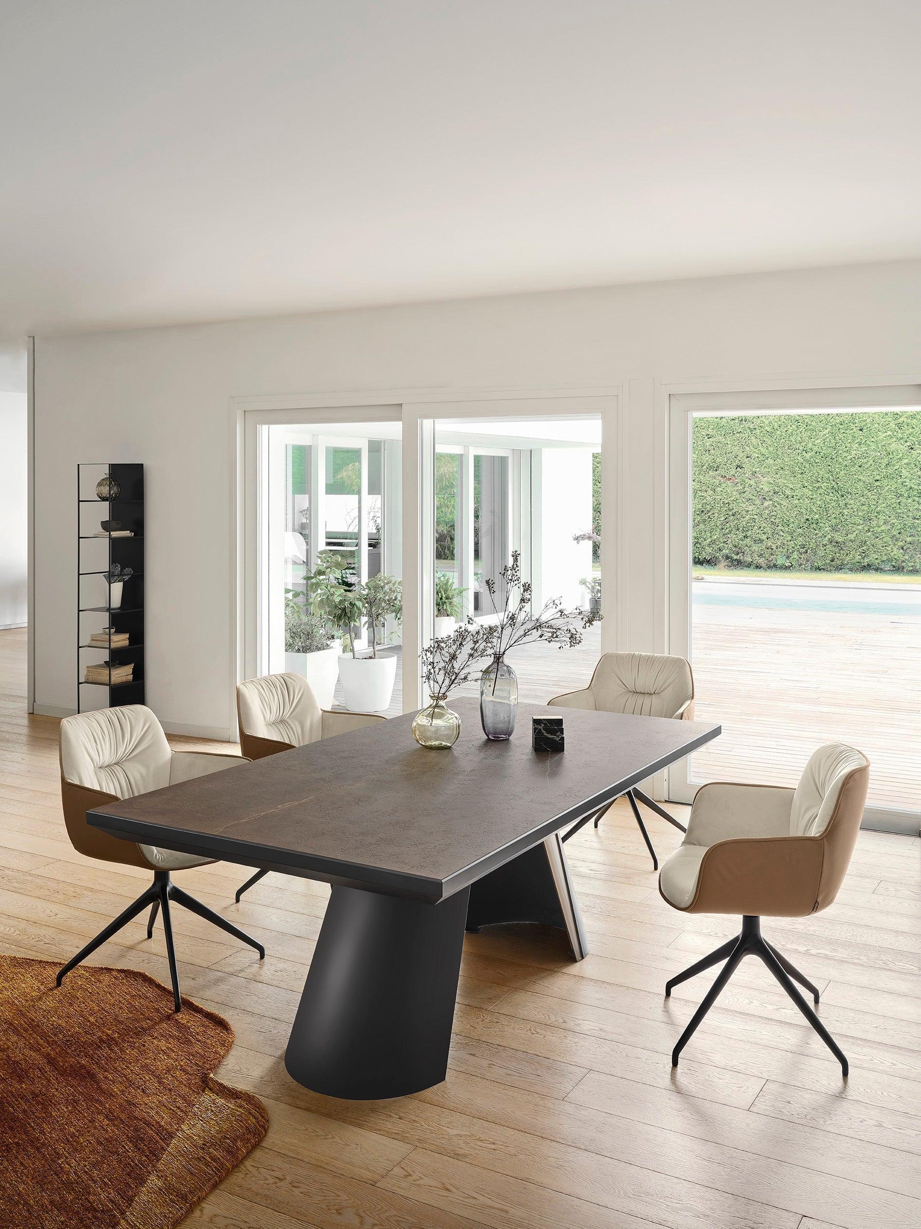 Stół prostokątny rozkładany APIAN ciemnoszara ceramika Calligaris Eye on Design