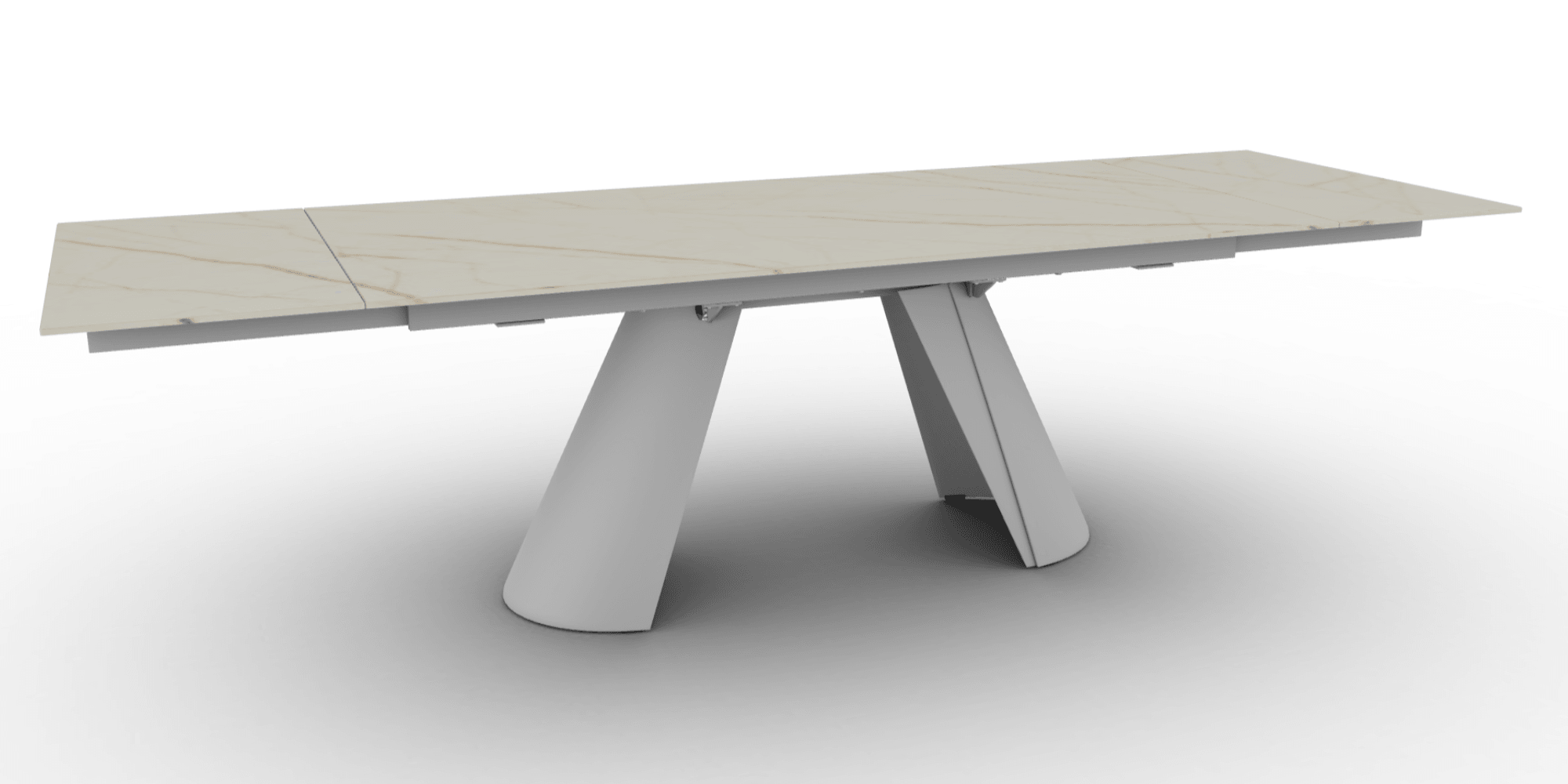 Stół prostokątny rozkładany APIAN złoty marmur Calligaris Eye on Design