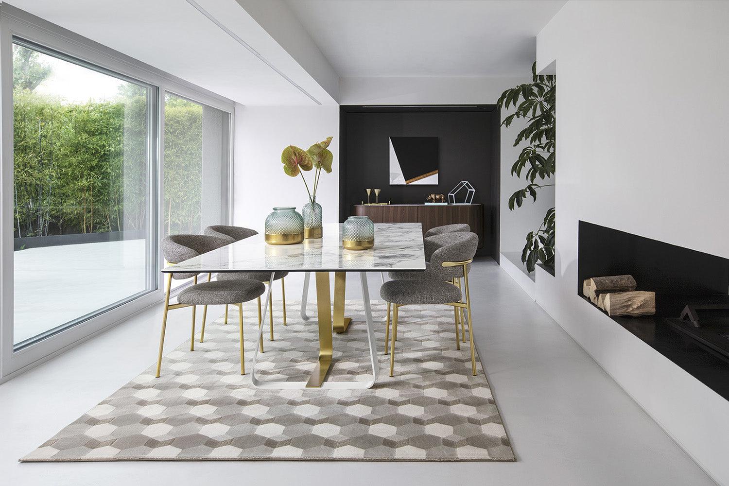 Stół prostokątny SUNSHINE czarny marmur Calligaris Eye on Design