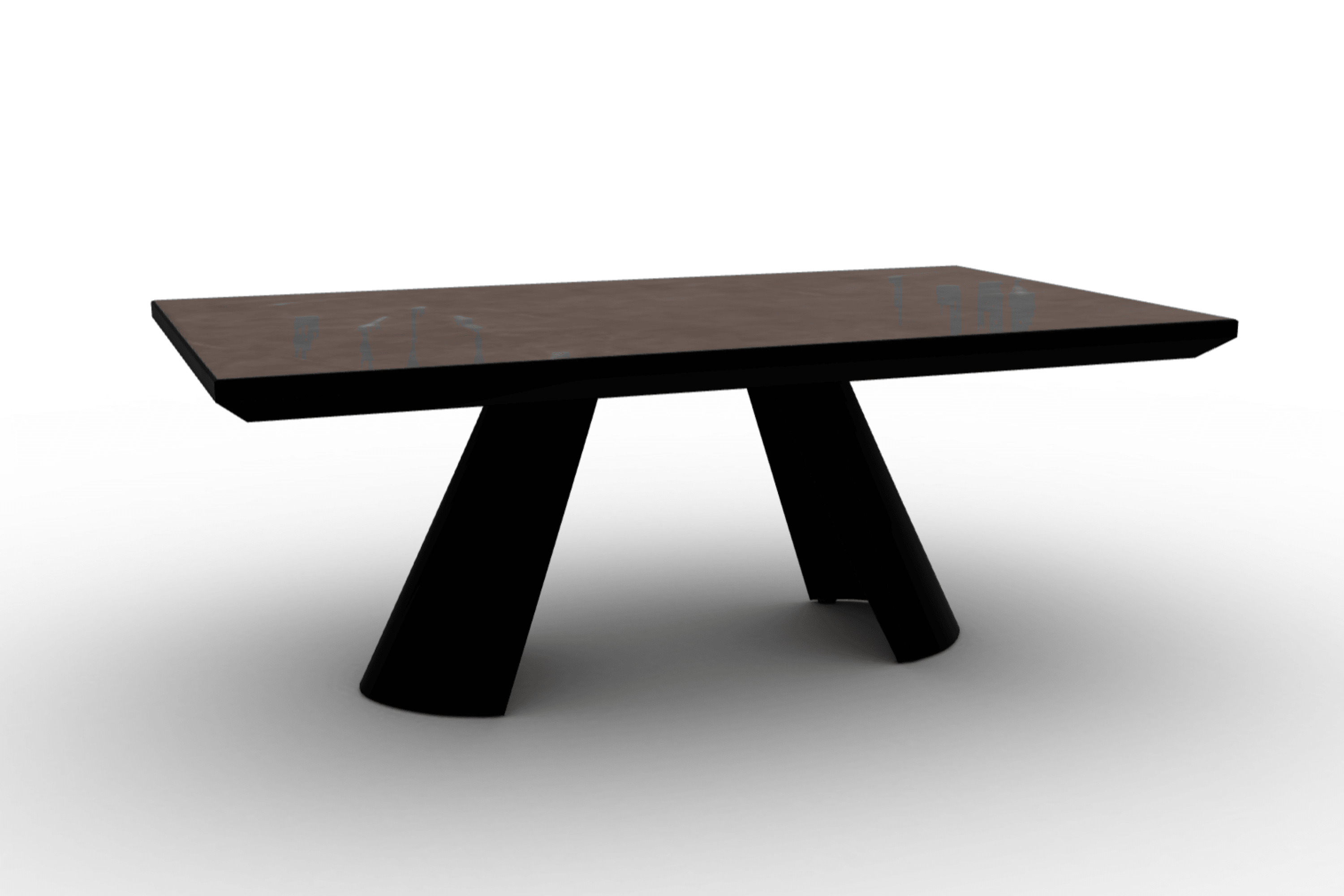 Stół rozkładany APIAN brązowa ceramika Calligaris matowa czerń matowa czerń Eye on Design