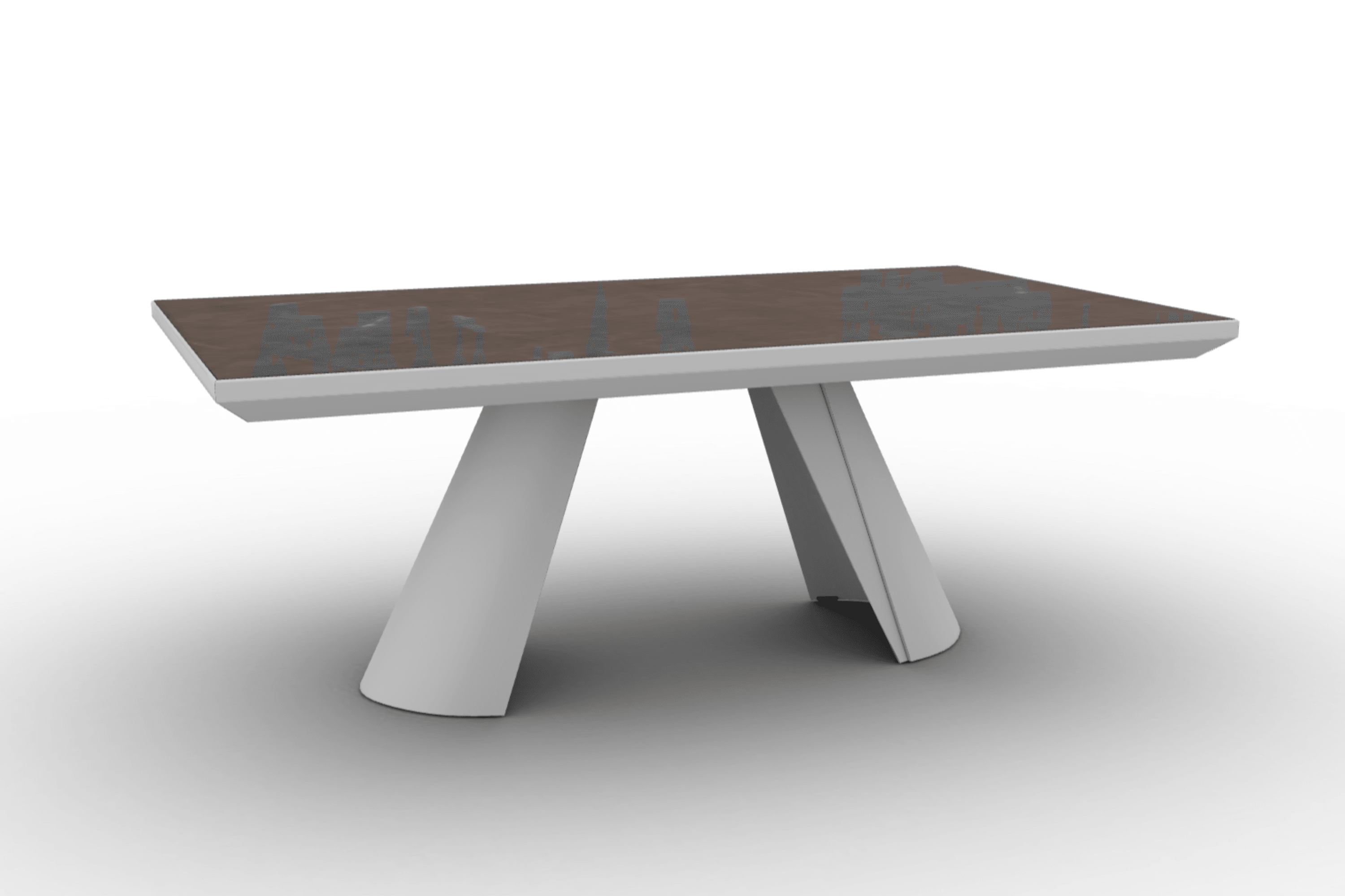 Stół rozkładany APIAN brązowa ceramika Calligaris matowa biel matowa biel Eye on Design