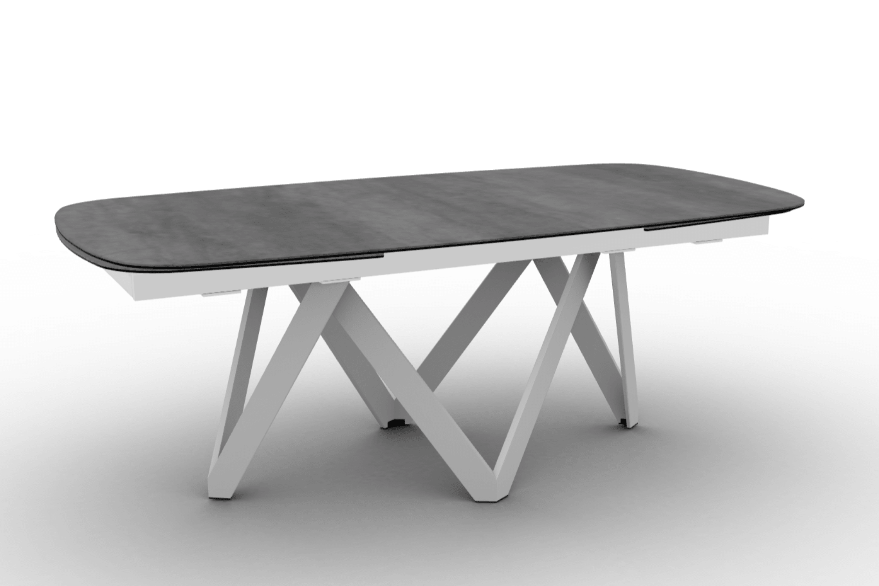 Stół rozkładany CARTESIO cement Calligaris 200 cm biały matowy metal Eye on Design