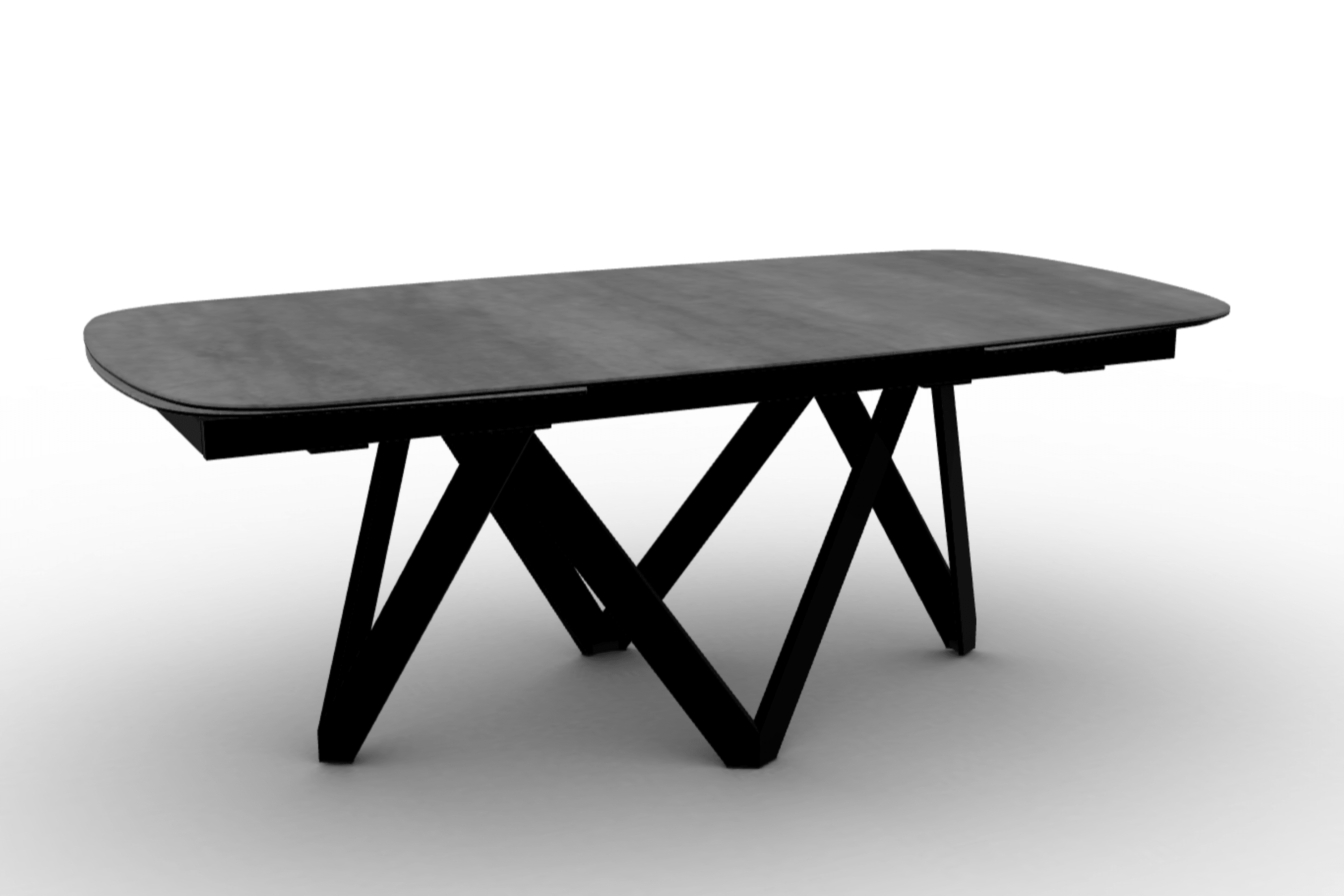 Stół rozkładany CARTESIO cement Calligaris 200 cm czarny matowy metal Eye on Design