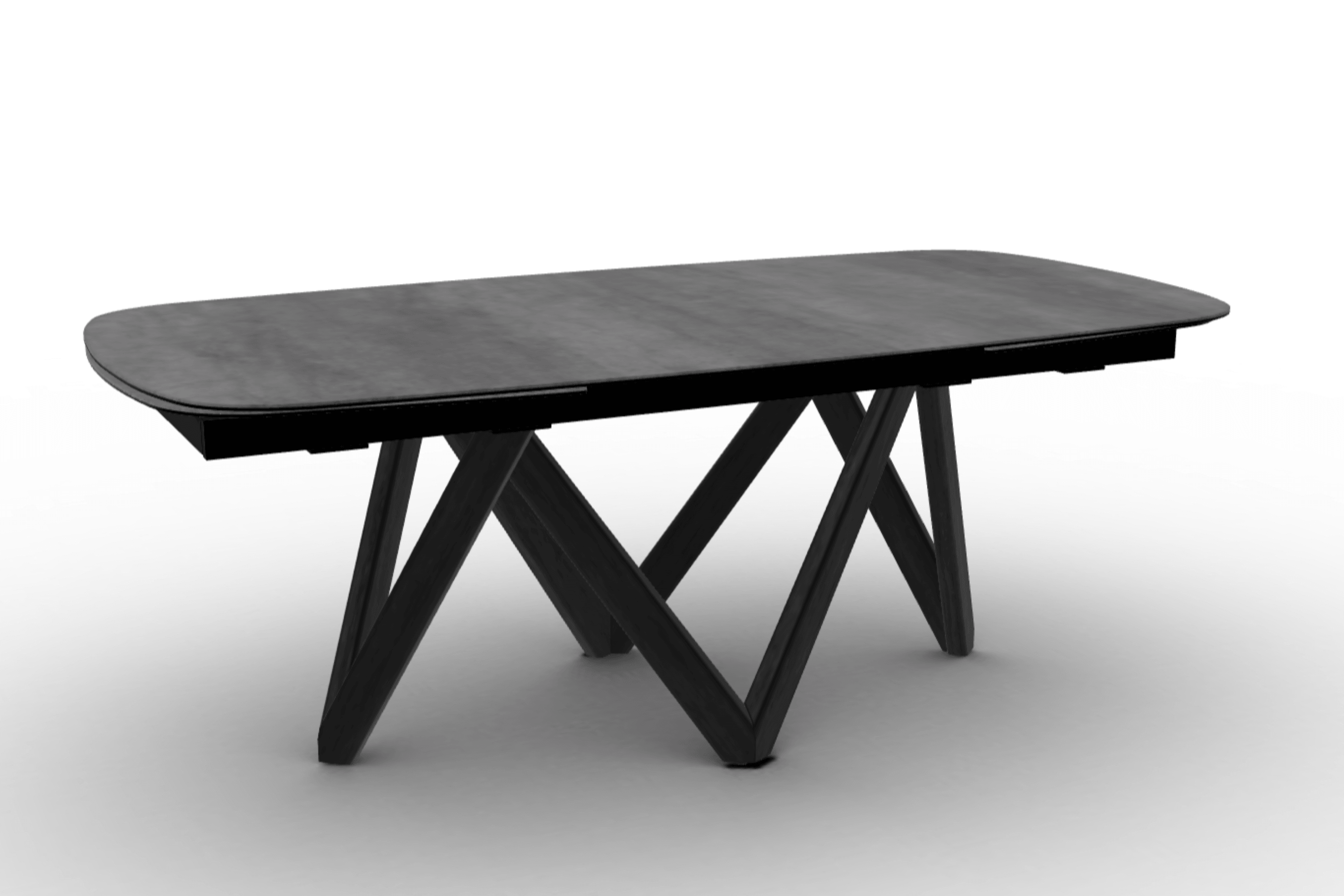 Stół rozkładany CARTESIO cement Calligaris 200 cm czarne matowe drewno Eye on Design