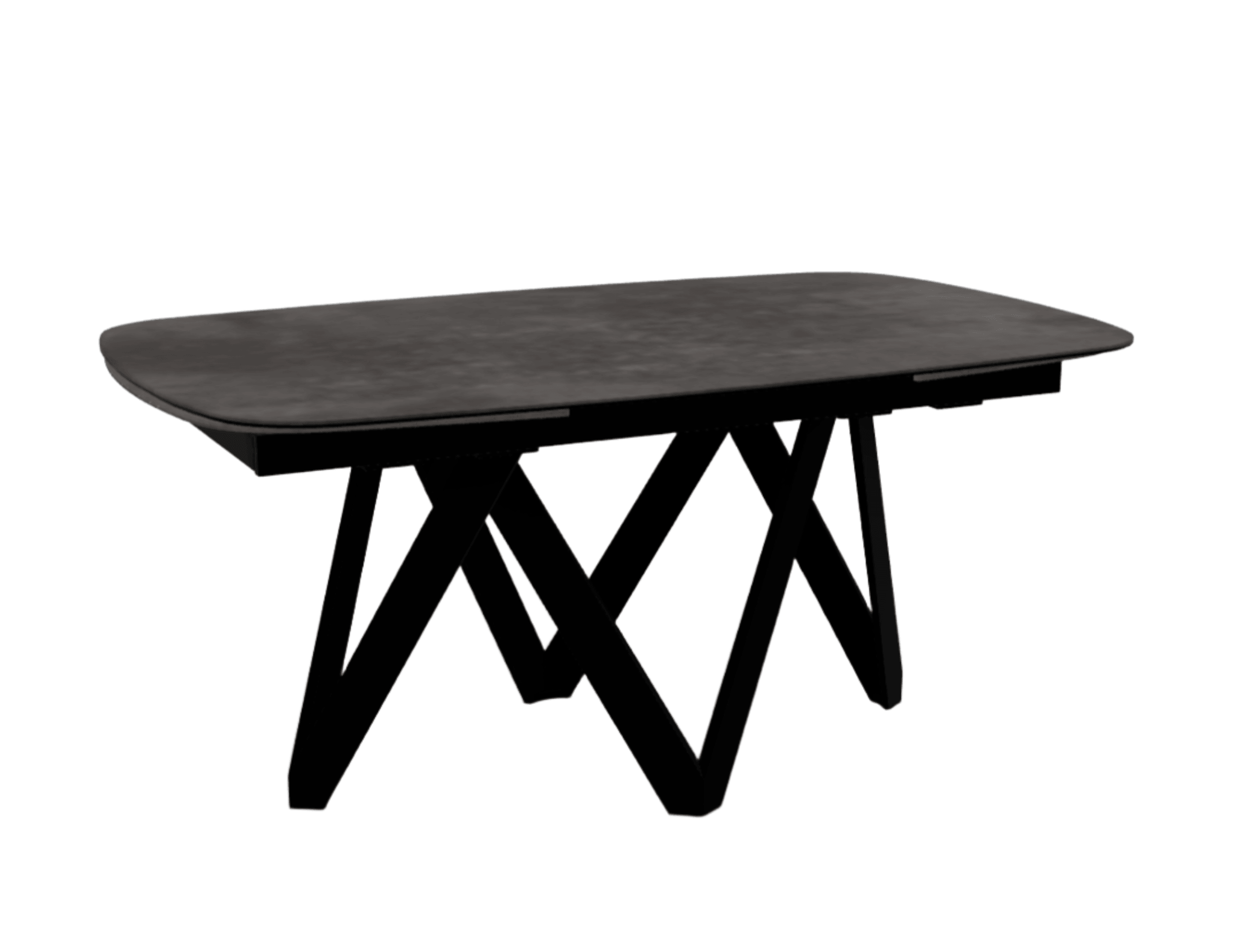 Stół rozkładany CARTESIO ciemnoszara ceramika Calligaris 165 cm czarny matowy metal Eye on Design