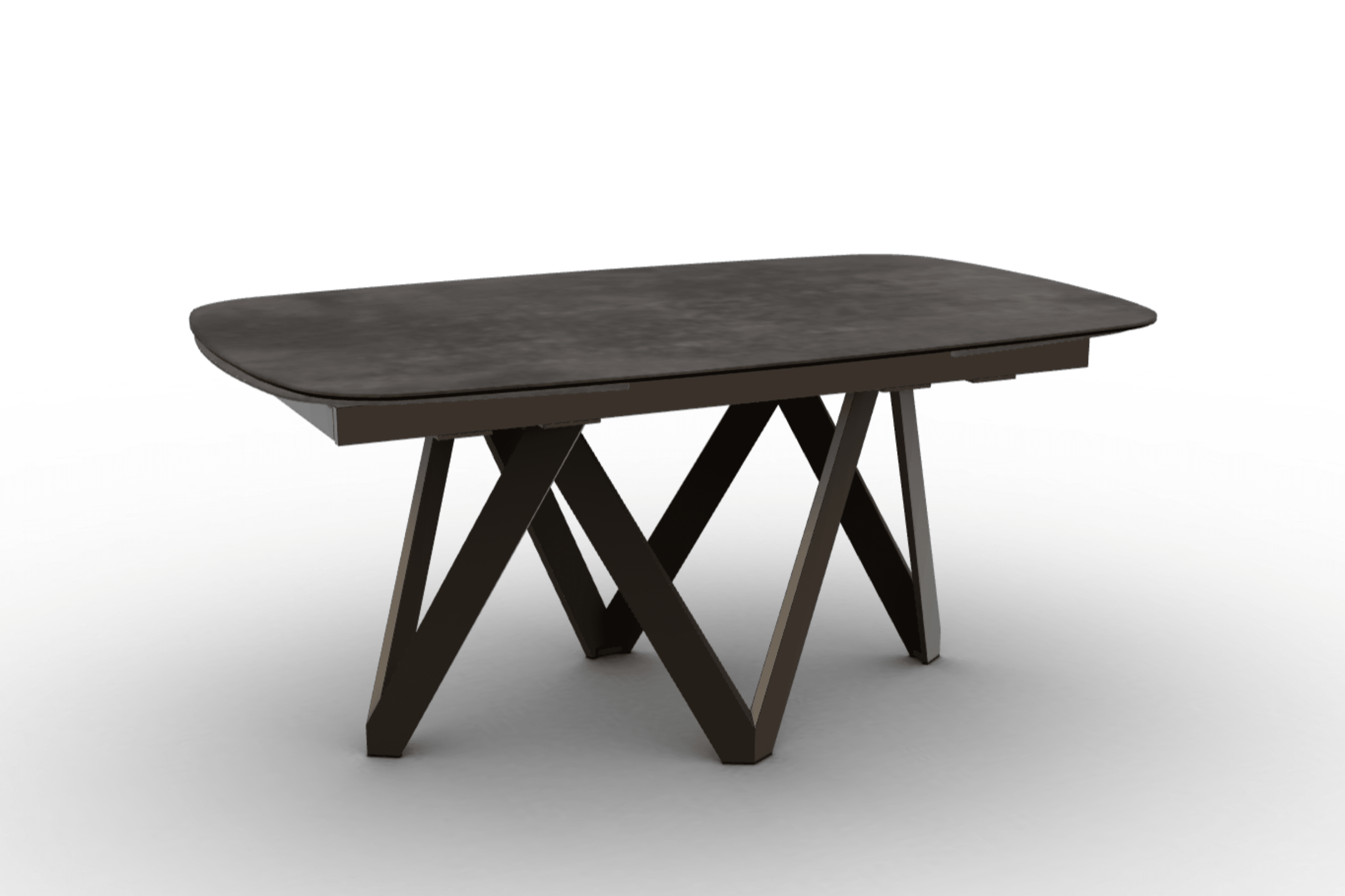 Stół rozkładany CARTESIO ciemnoszara ceramika Calligaris 165 cm brązowy matowy metal Eye on Design