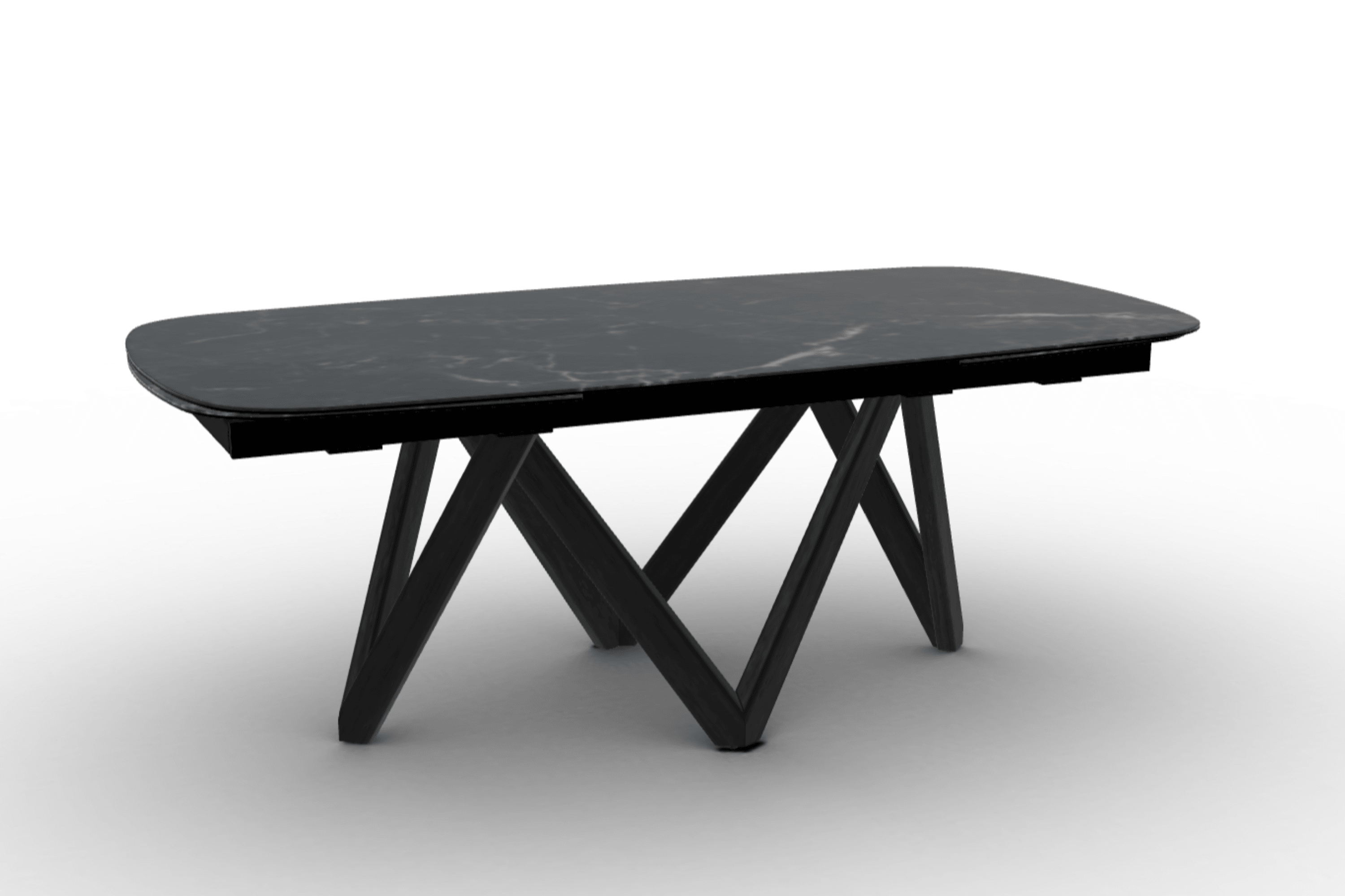 Stół rozkładany CARTESIO czarny marmur Calligaris 200 cm czarne matowe drewno Eye on Design