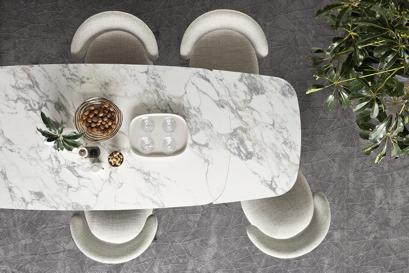 Stół rozkładany CARTESIO piaskowy marmur Calligaris Eye on Design