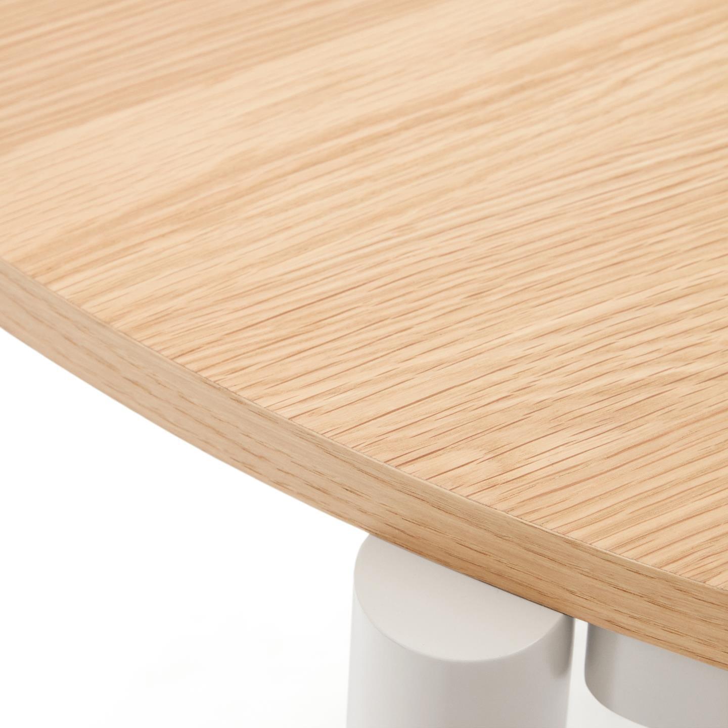 Stół rozkładany MONTUIRI fornir dębowy z szarą podstawą La Forma Eye on Design