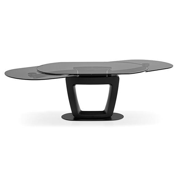 Stół rozkładany ORBITAL szare szkło Calligaris Eye on Design