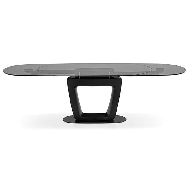 Stół rozkładany ORBITAL szare szkło Calligaris Eye on Design